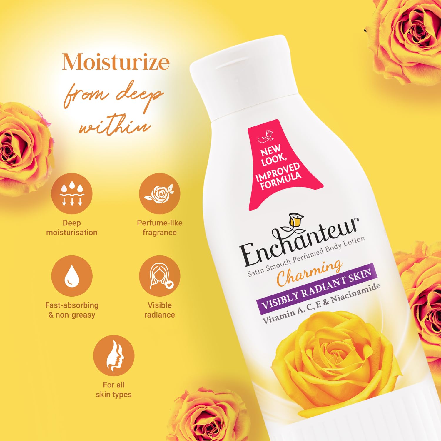 Enchanteur Charming Perfumed Body Lotion, 250ml, with Aloe Vera & Olive Butter for Satin Smooth Skin – view 7