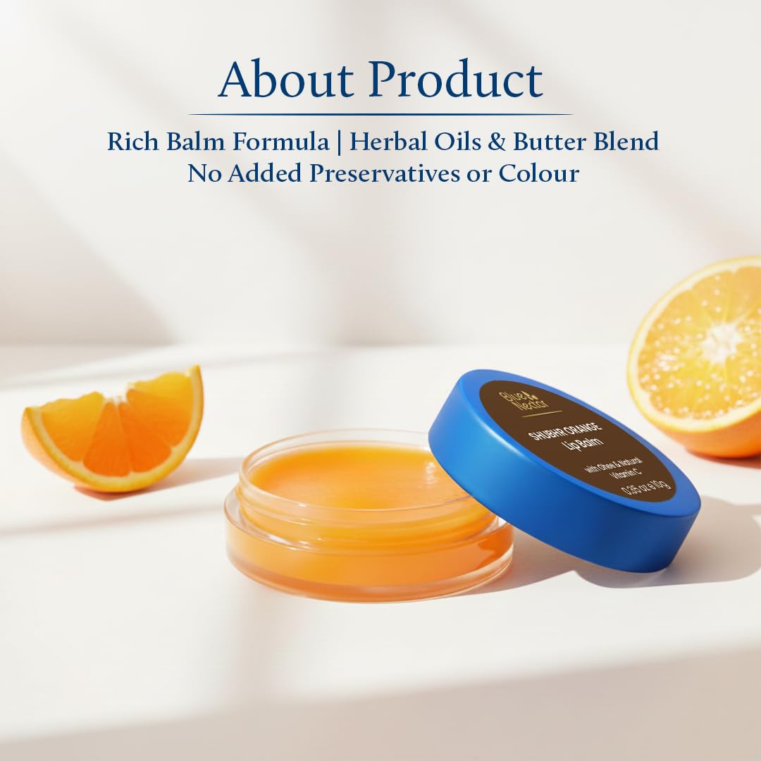 Blue Nectar Shubhr Orange Lip Balm & Gloss with Ghee And Natural Vitamin C for Dry Chapped Lips – view 6