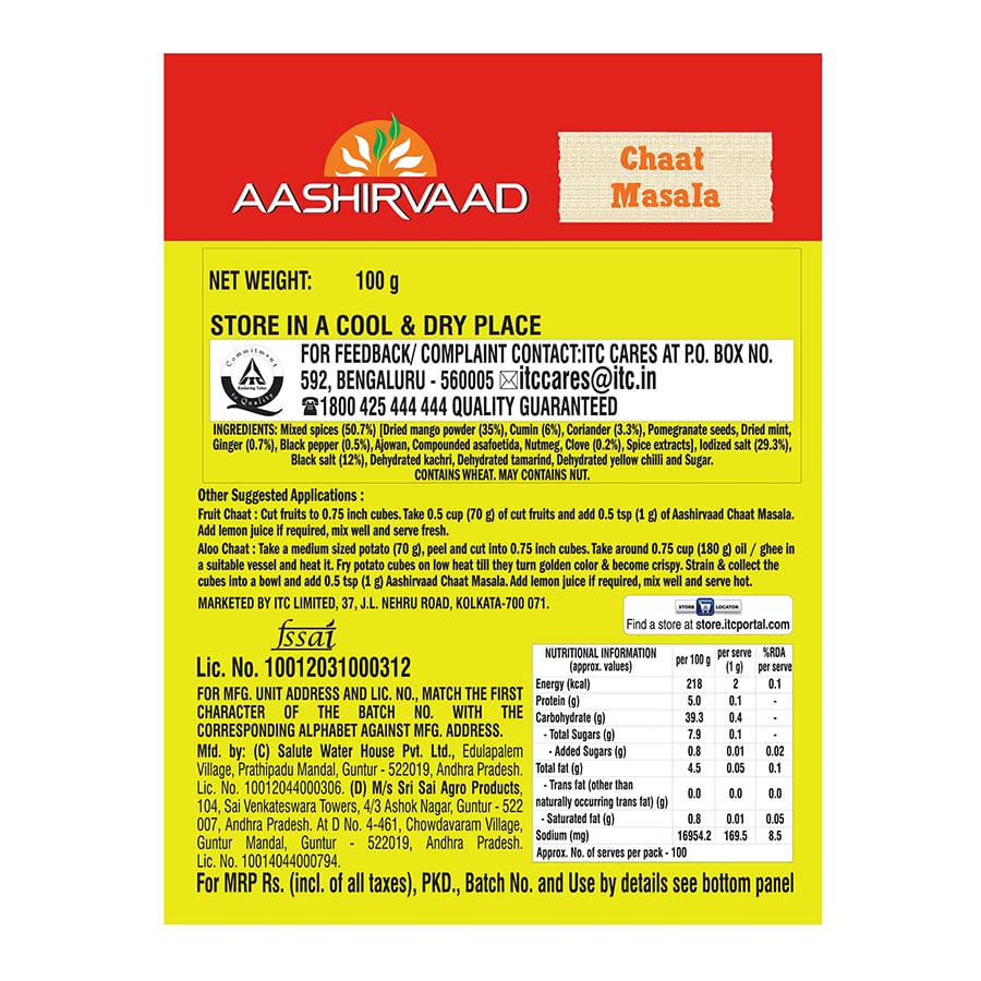 Aashirvaad Chaat Masala, 100g – view 2
