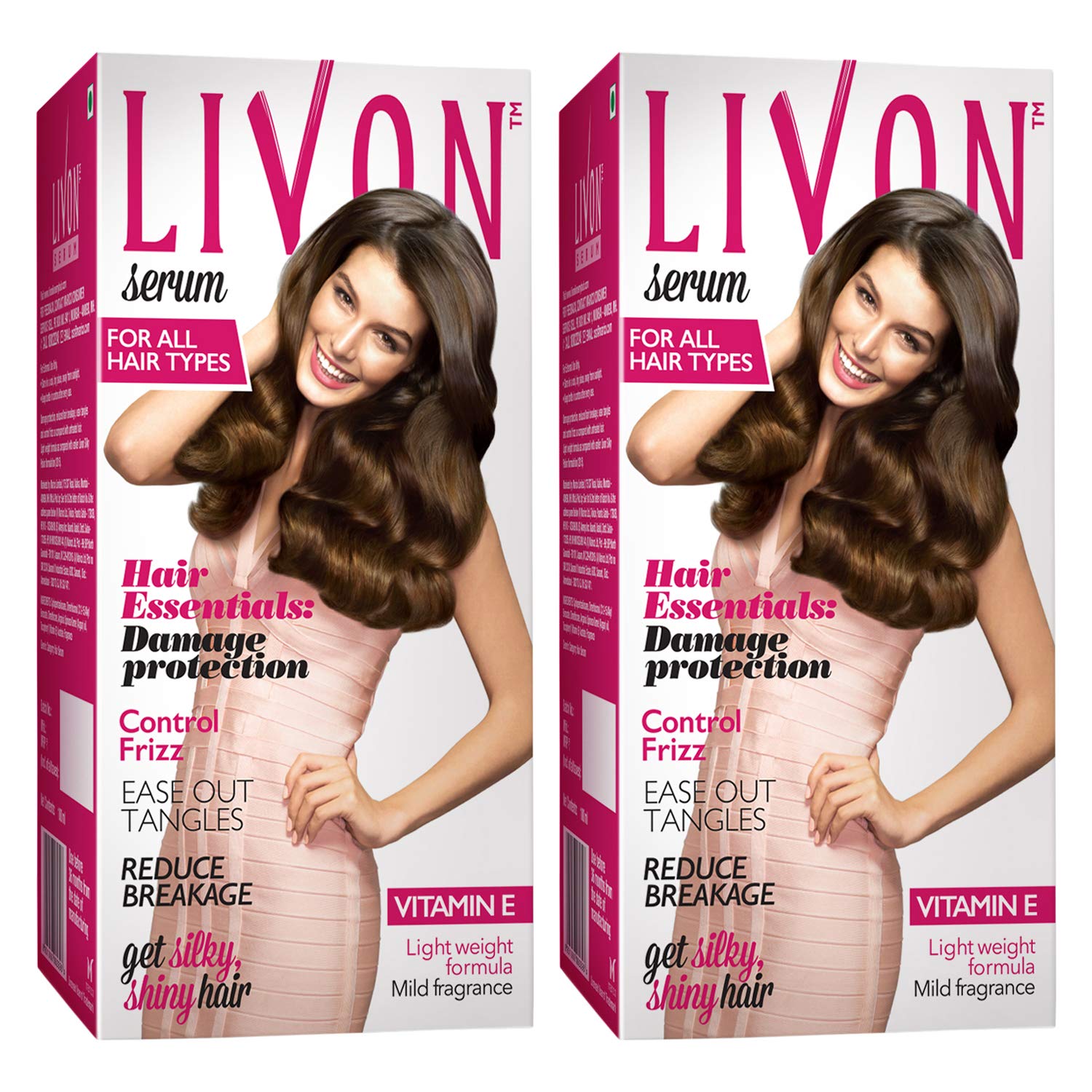 Livon Serum, 100ml (Pack of 2) and Livon Hair Straightening Serum for Straighter Hair Upto 12 Hours & 5X Less Breakage, With Heat Activa – view 2