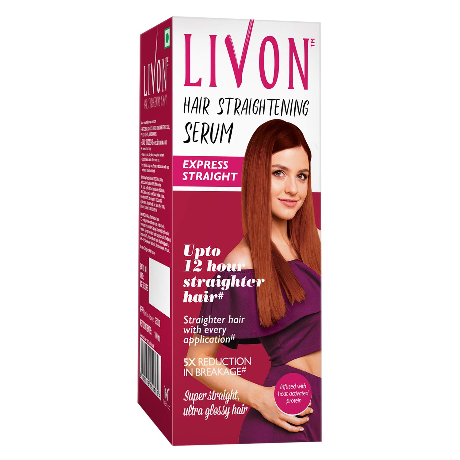 Livon Serum, 100ml (Pack of 2) and Livon Hair Straightening Serum for Straighter Hair Upto 12 Hours & 5X Less Breakage, With Heat Activa – view 5