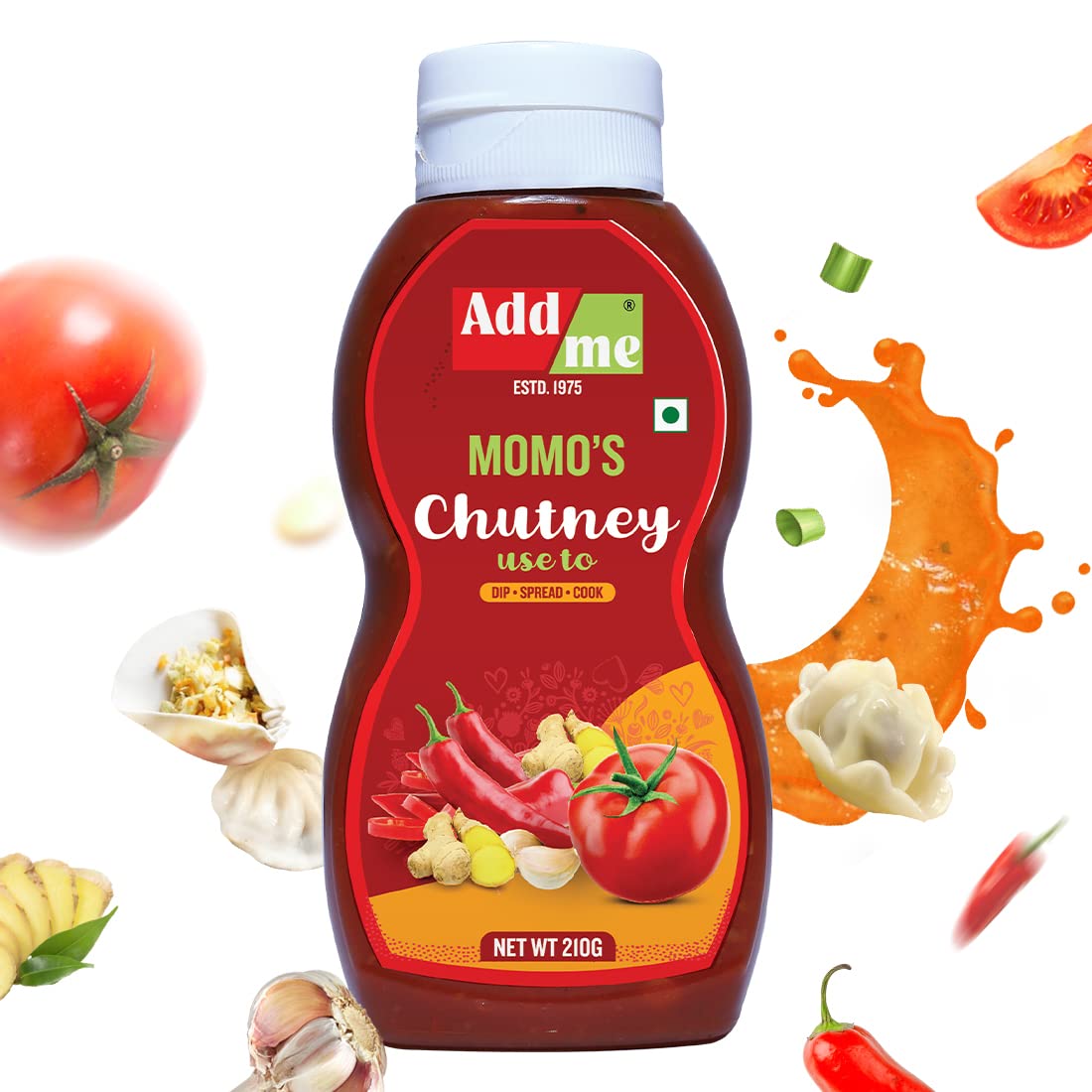 Add me chilli garlic tomato chutney 210 g pack