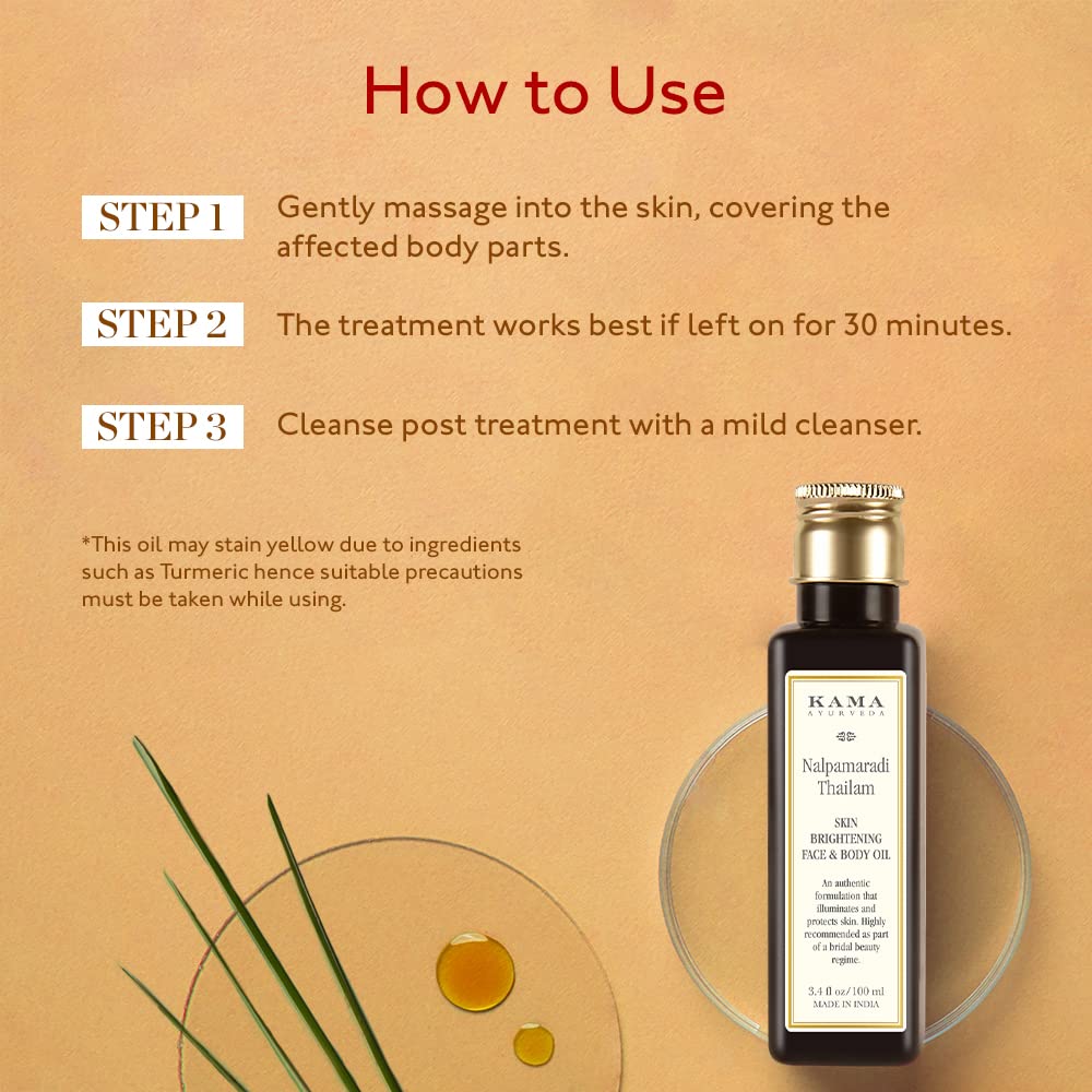 Kama Ayurveda Nalpamaradi Skin Brightening Treatment Oil, 100ml – view 5