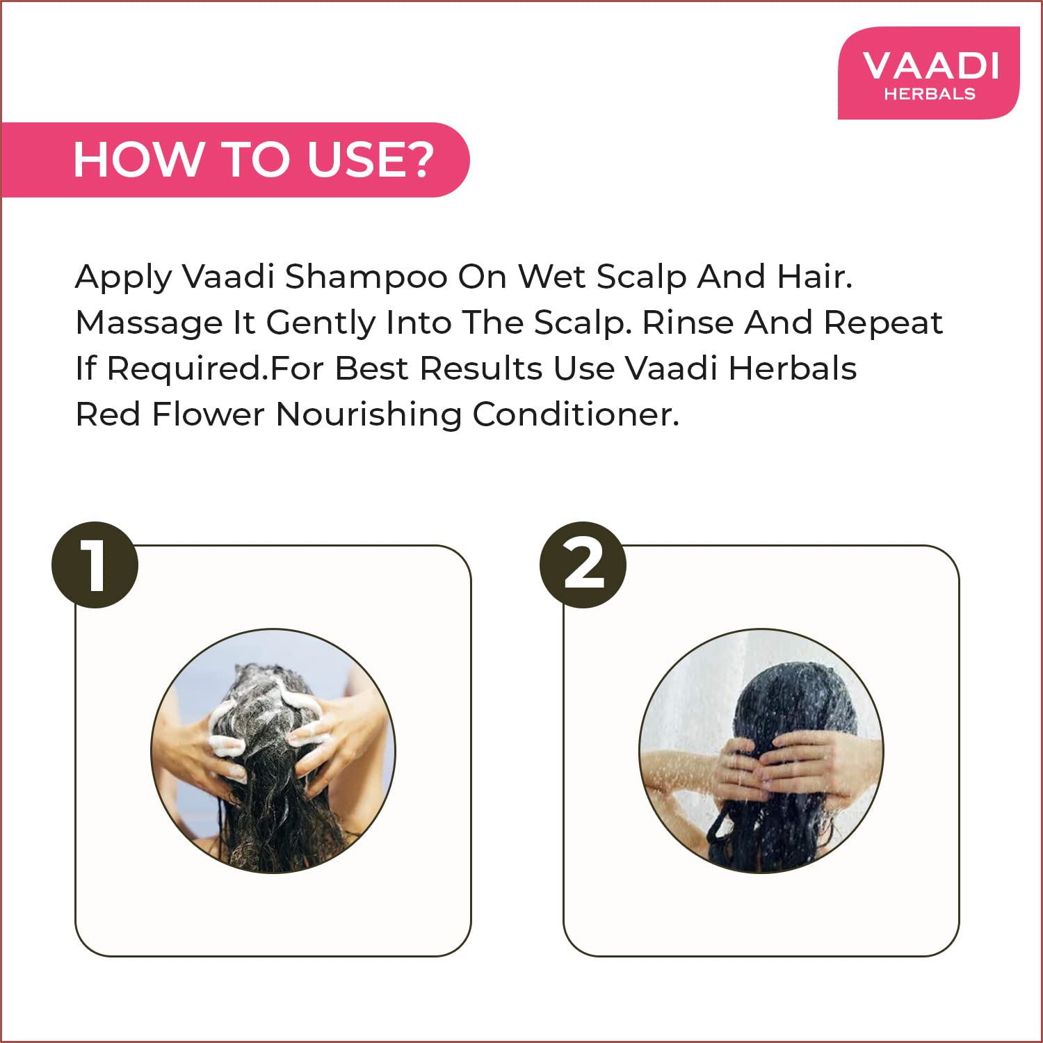 Vaadi Herbals Color Preserving Pink Lotus Shampoo with Honeysuckle Extract, 110ml – view 5