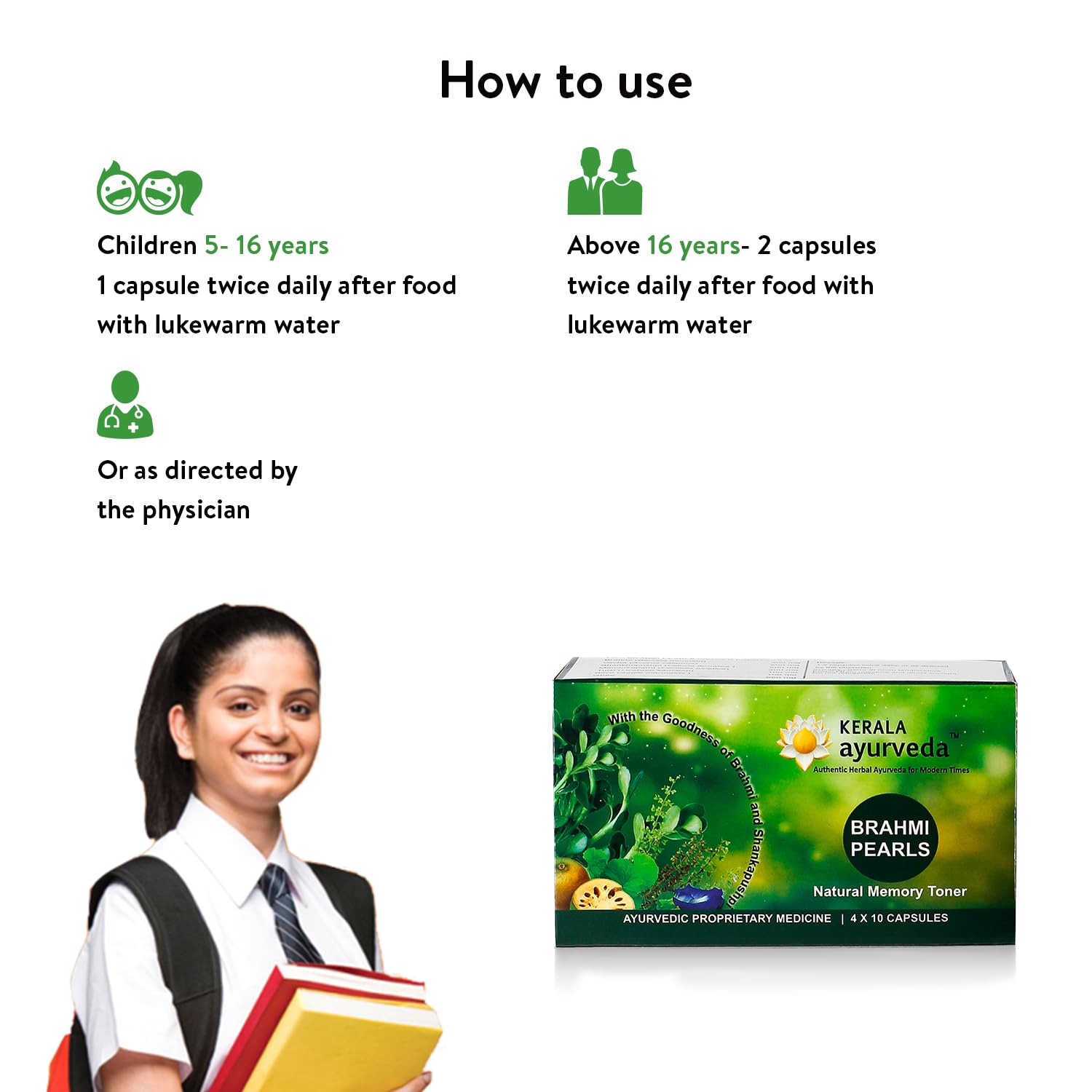 Kerala Ayurveda Brahmi Pearls 40 Capsules – view 5