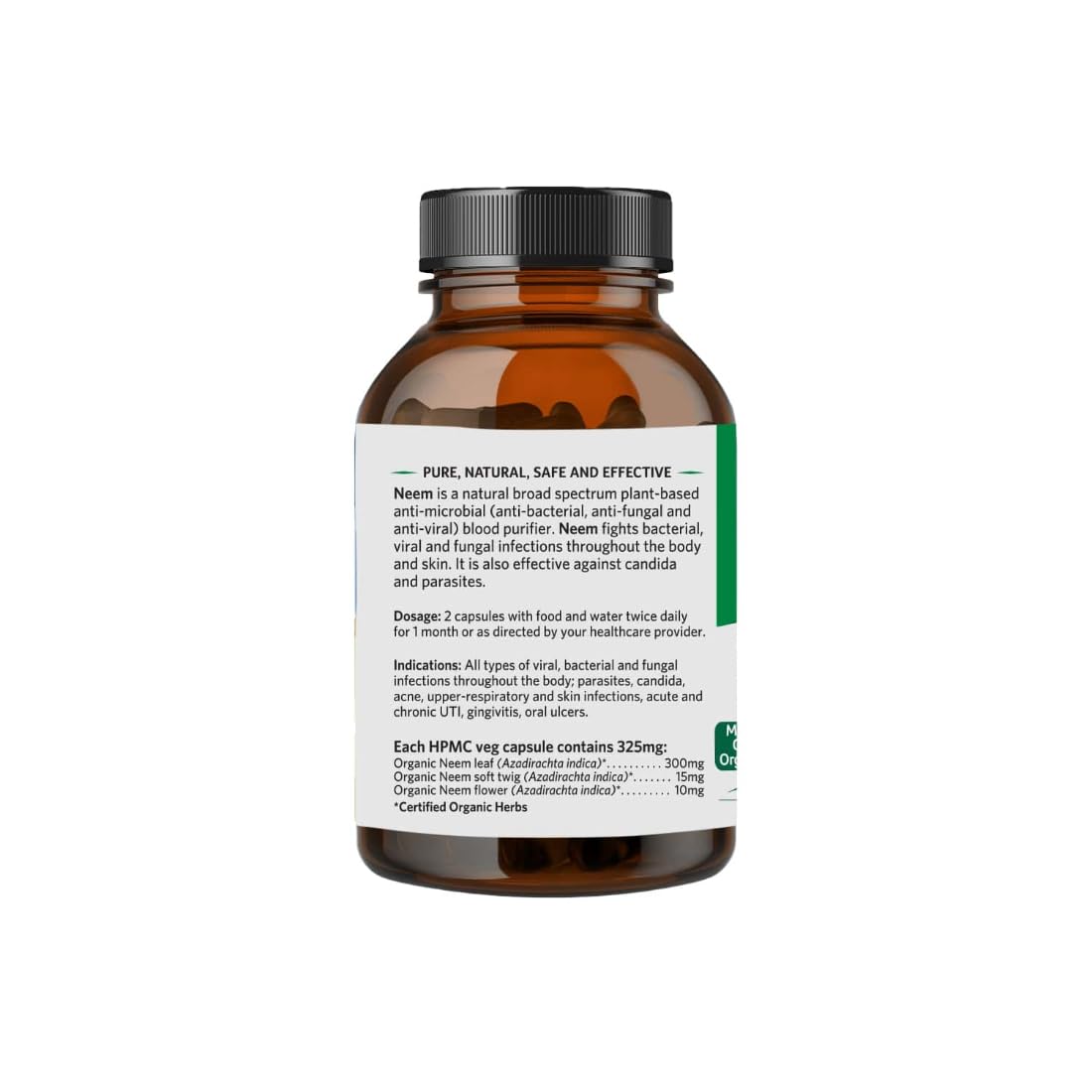 ORGANIC INDIA Neem 60 Capsules Bottle, Pack of 2 – view 3