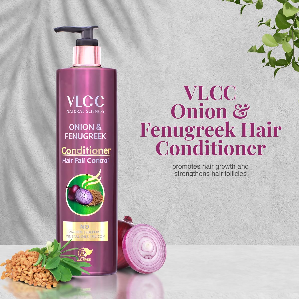 VLCC Onion & Fenugreek Conditioner For Hair Fall Control (200ml) – view 2