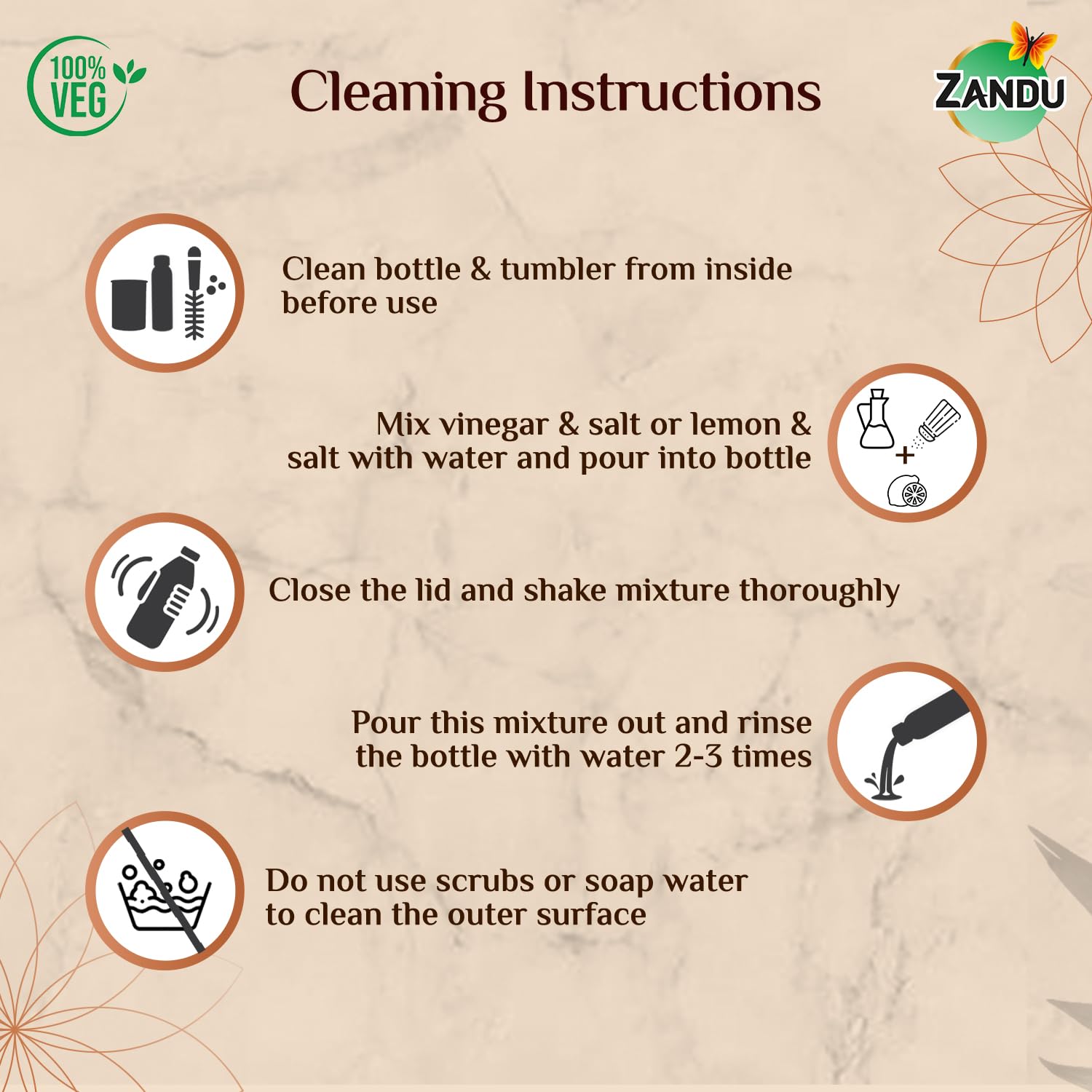 Zandu Copper Gift Set Pack (1 Bottle & 2 Tumbler): Made with 100% Pure Copper – view 6