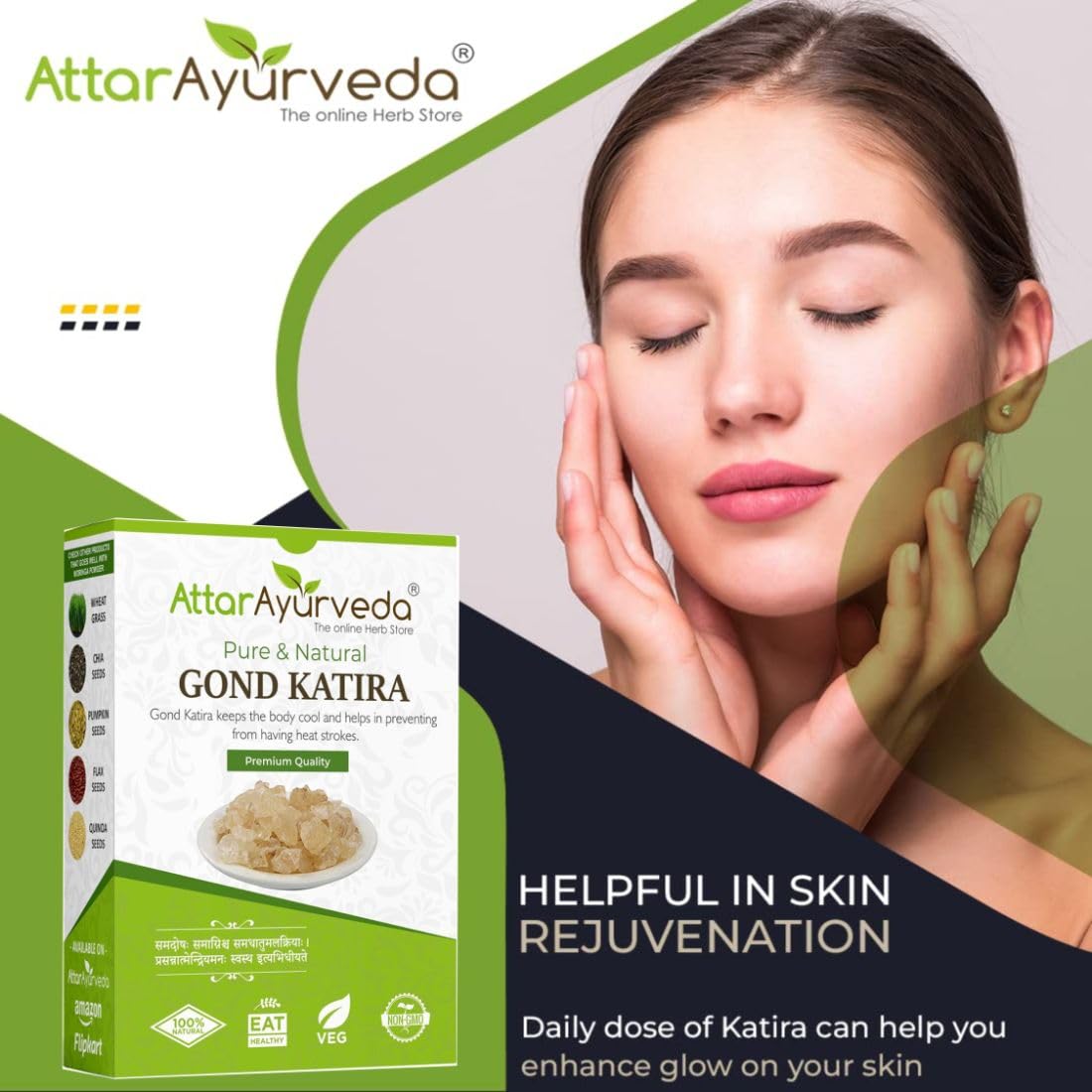 Attar Ayurveda Gond Katira Pure (Edible Gum) - 200 grams – view 4