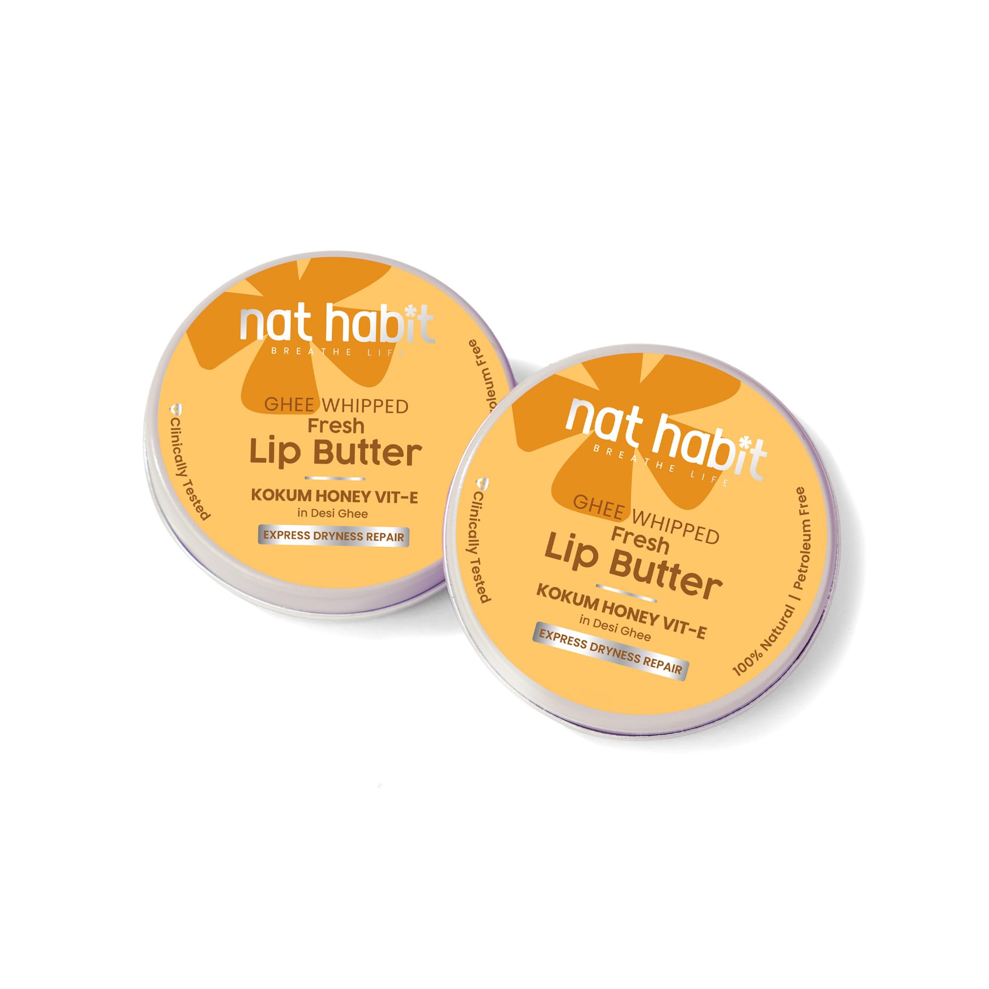 Nat Habit Kokum Honey lip balm pack of two jars