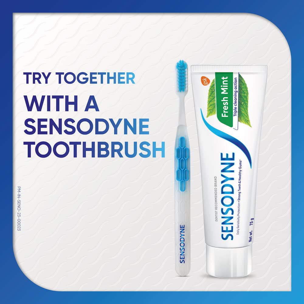 Sensodyne Toothpaste Fresh Mint, Sensitive tooth paste for daily sensitivity protection, 75 gm – view 6
