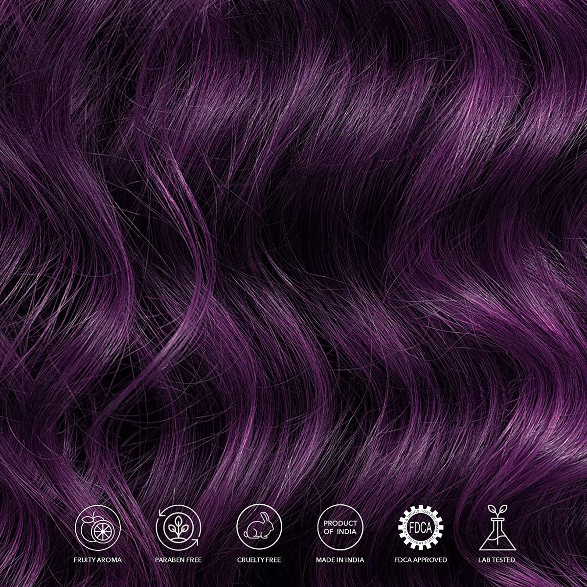 Paradyes Semi-permanent Amethyst Plum DIY Conditioner Based Hair Colour infused with Aloe-vera, Bhringaraj, Brahmi, Almonds & Amla 120 gm – view 7