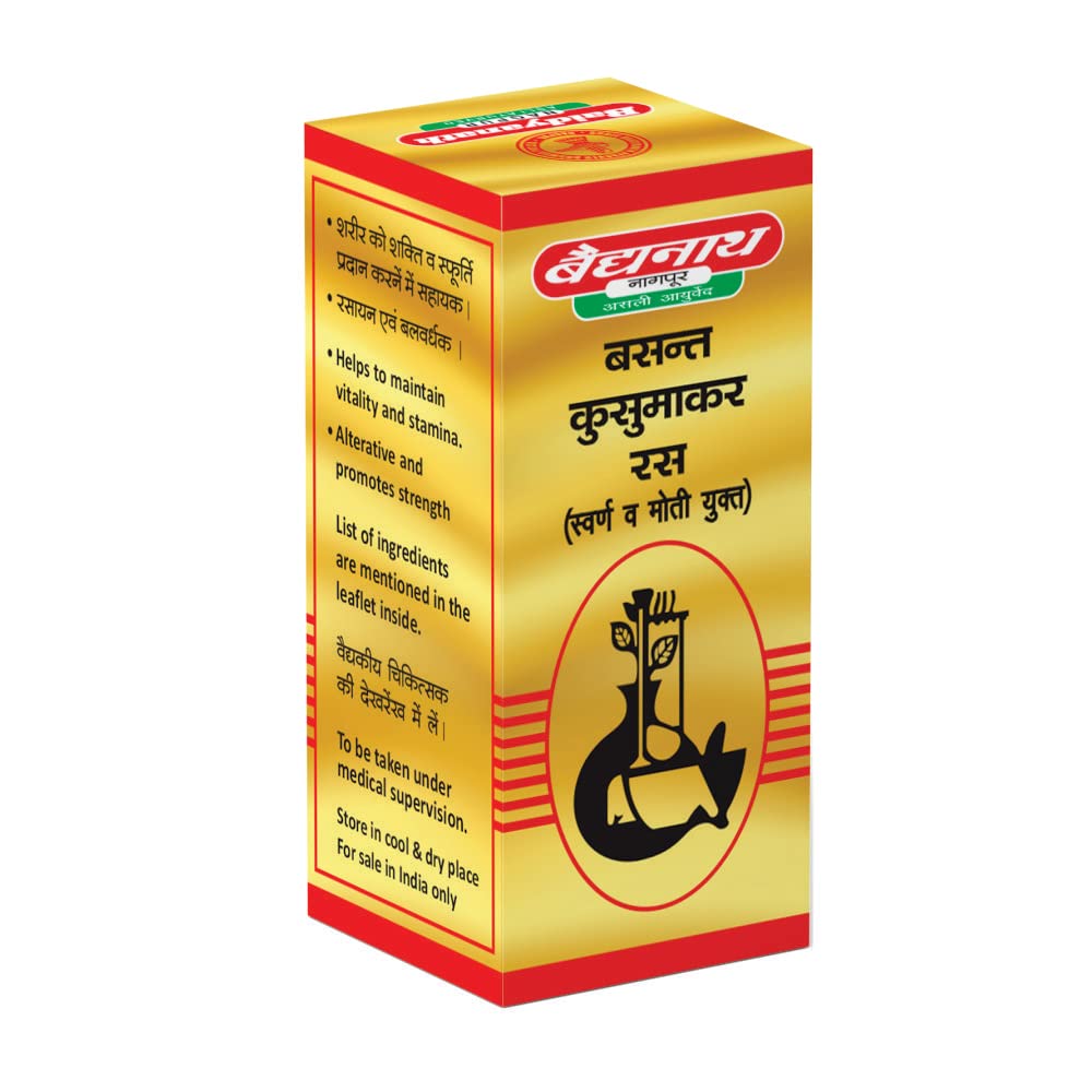 Baidyanath Asli Ayurved Vasant Kusumakar Ras With Gold, Silver And Pearl - 30 Tablet – view 2