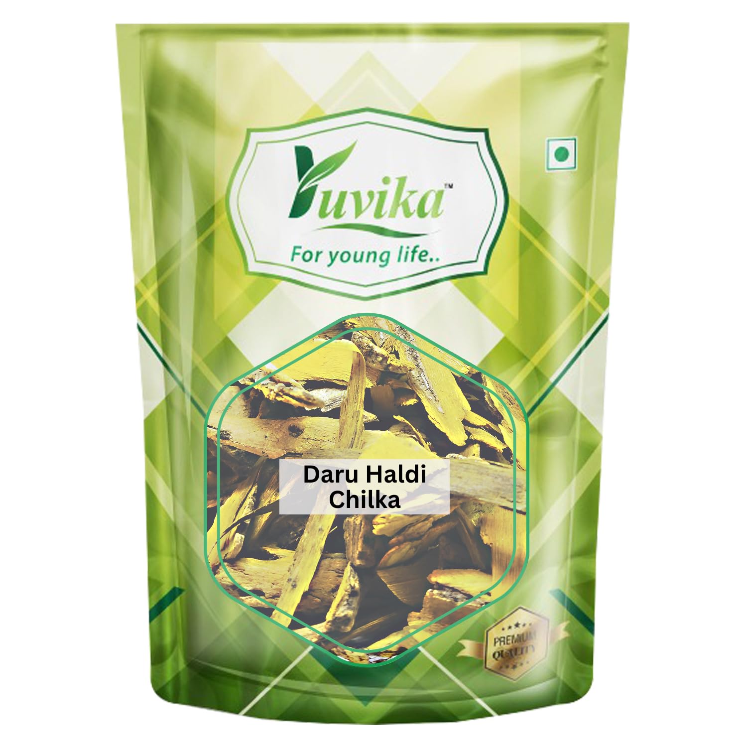 Yuvika Daru Haldi Chilka whole herb in 100 gram bag