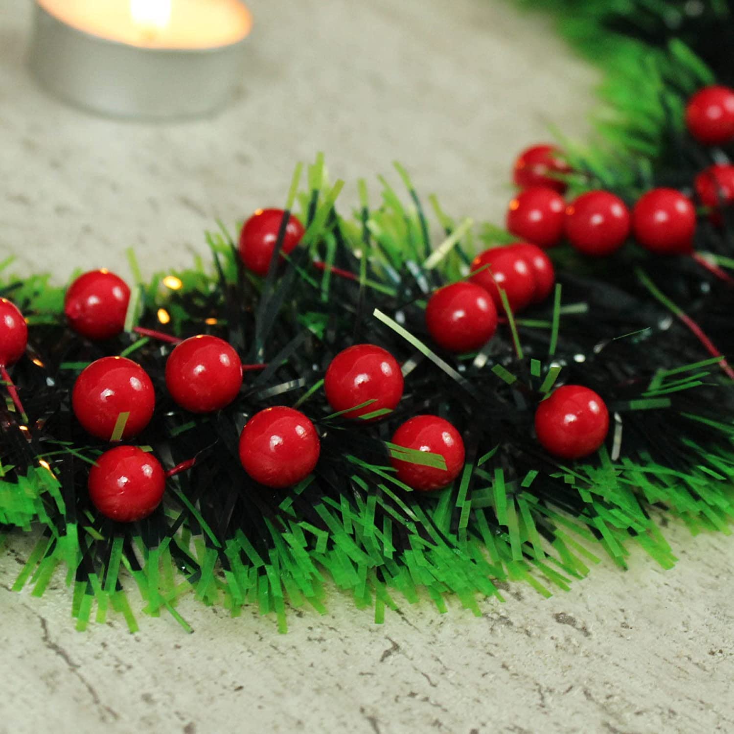 Ascension 100 Pcs Red Golden Christmas Berries for Xmas Tree Decoration, Wreath Making, DIY Craft & Decoration Item – view 4