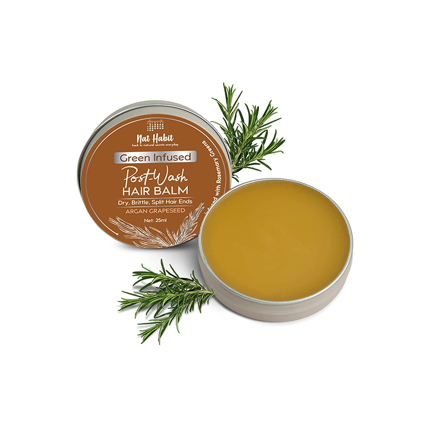 Nat Habit hair balm for frizz control and split ends