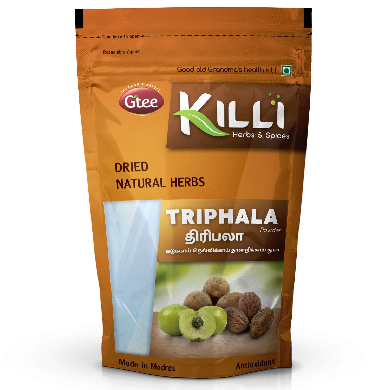 KILLI Triphala Powder (Amla Harad Baheda), 100g – view 2
