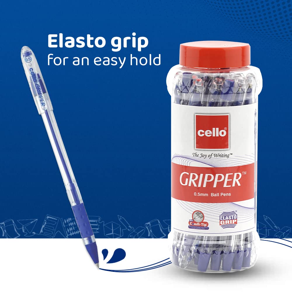 Cello Gripper Ball Pen Set - Pack of 25 (Blue) – view 2