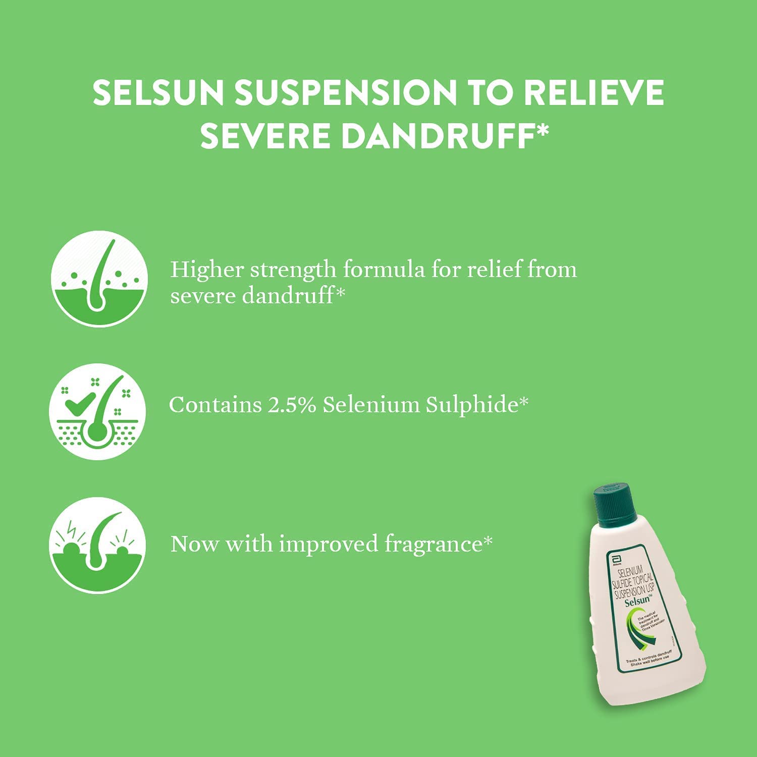 Abbott Selsun Daily Anti-Dandruff Shampoo and Selsun Suspension Anti Dandruff Shampoo (Daily 120 ml+Suspension 120ml)-Pack of 2 – view 5