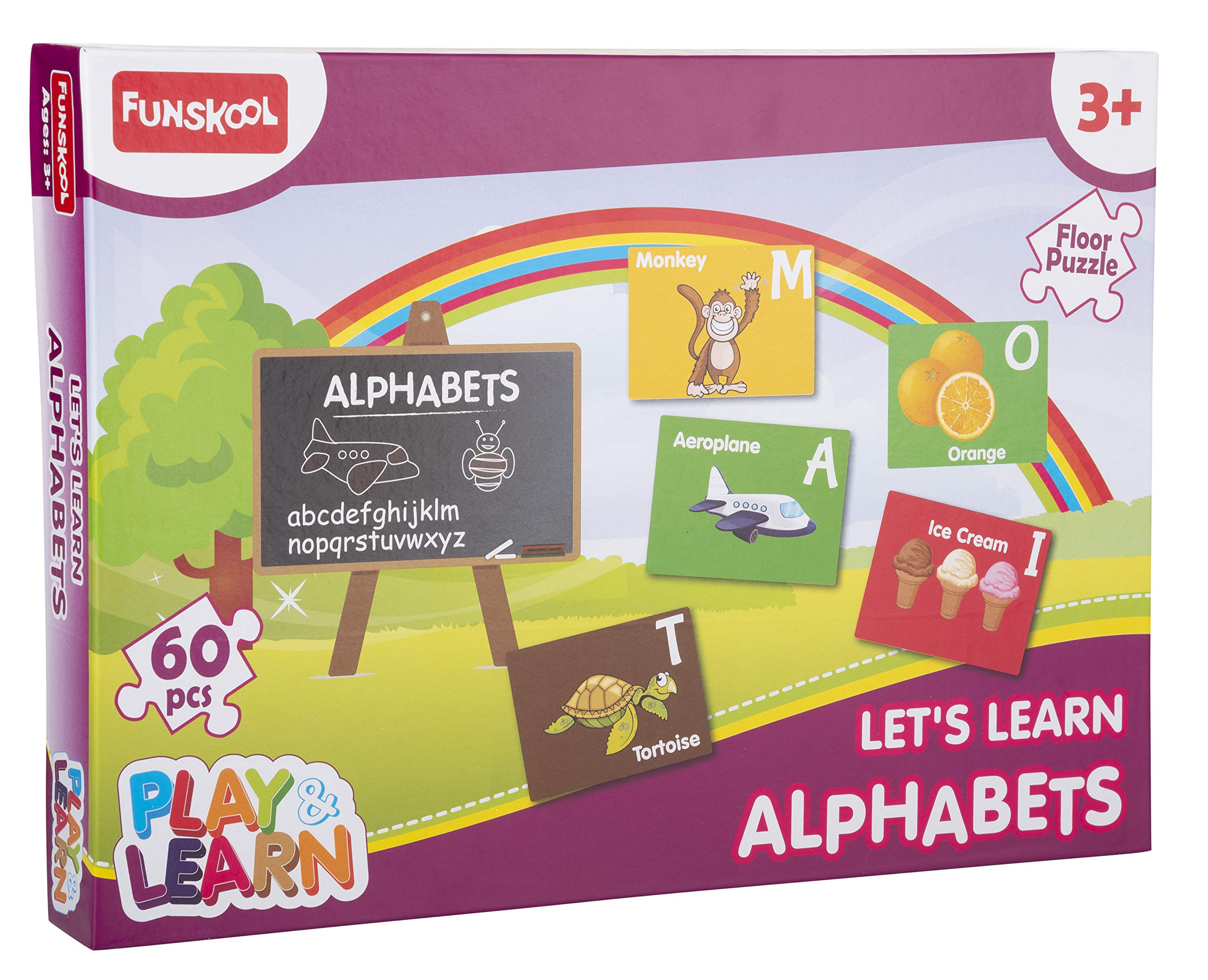 Colorful Funskool alphabet learning puzzle for kids ages 3 and up