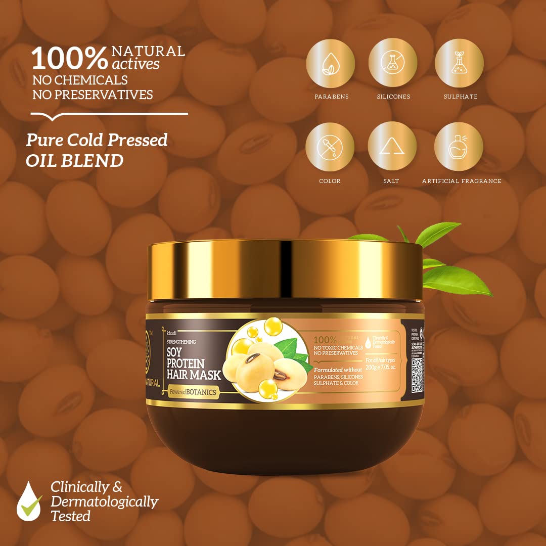 KHADI NATURAL Soy Protein Hair Mask-Powered Botanics 200GM – view 2