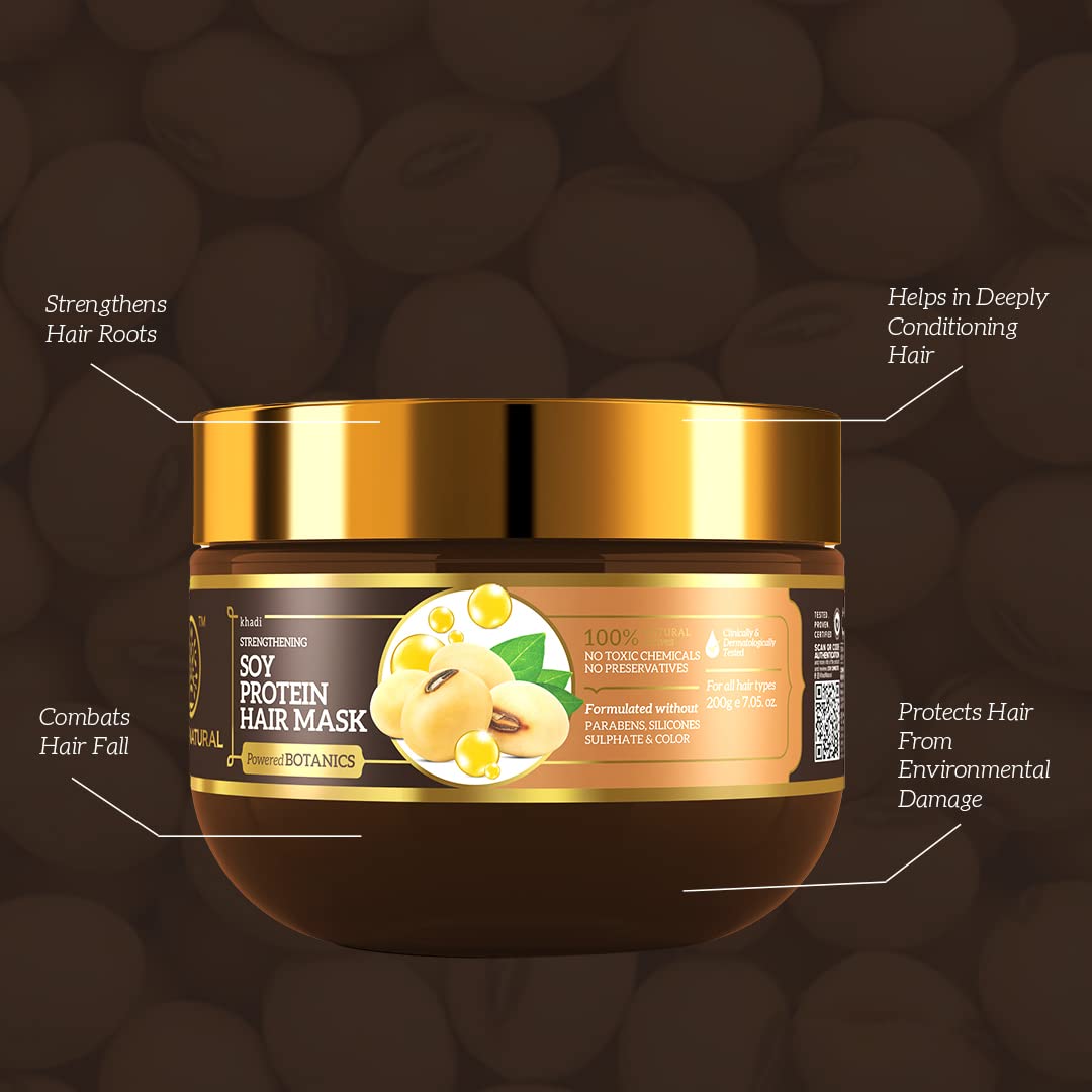 KHADI NATURAL Soy Protein Hair Mask-Powered Botanics 200GM – view 3