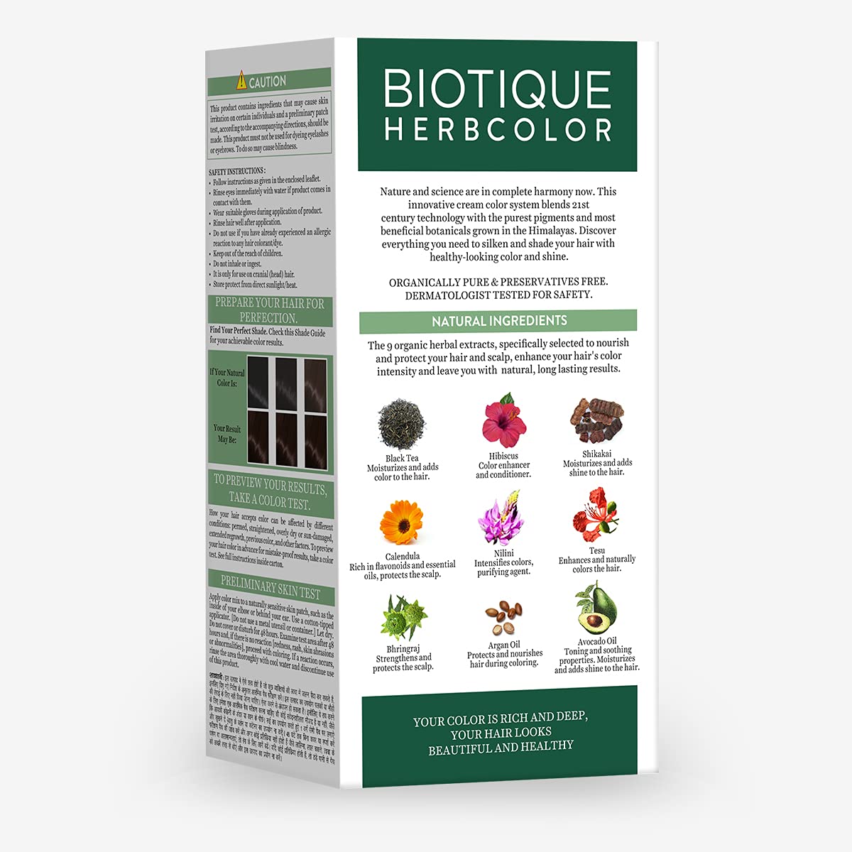 Biotique Herbcolor Conditioning Hair Colour l Ammonia Free Hair Color l 9 Organic Herbal Extracts l Natural and Healthy Shine l 50g + 110ml – view 2