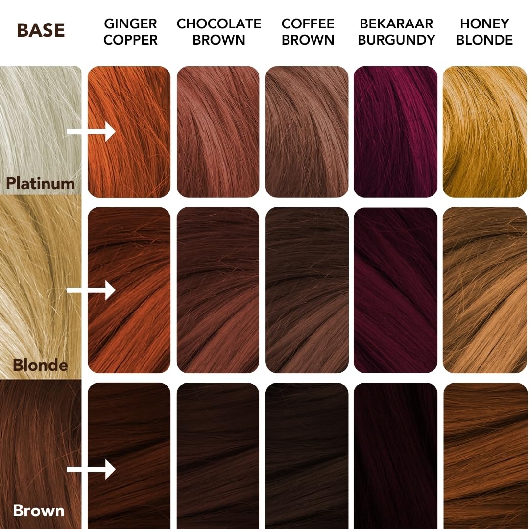 Paradyes Lighten Up! Bleach Pack + Earthy Hair Color Sample Box (Chocolate Brown, Coffee Brown, Ginnger Copper, Bekaraar Burgundy and Honey Blonde) – view 5