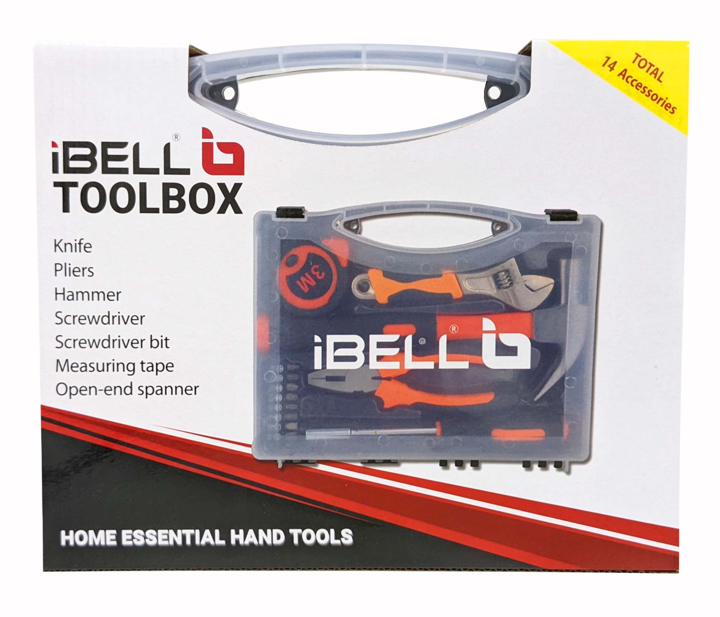 IBELL HT17-30 Hand Tool Kit for Household DIY & Emergency Maintenance (14 Pieces) – view 4