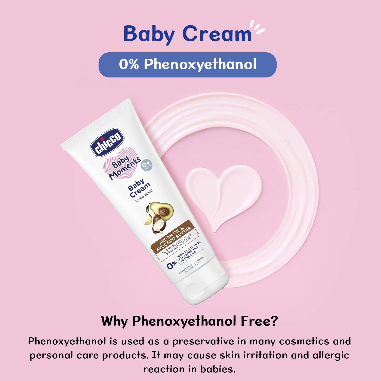 Chicco Baby Moments Baby Cream for Babies with Argan Oil & Avocado Butter, 100g – view 4
