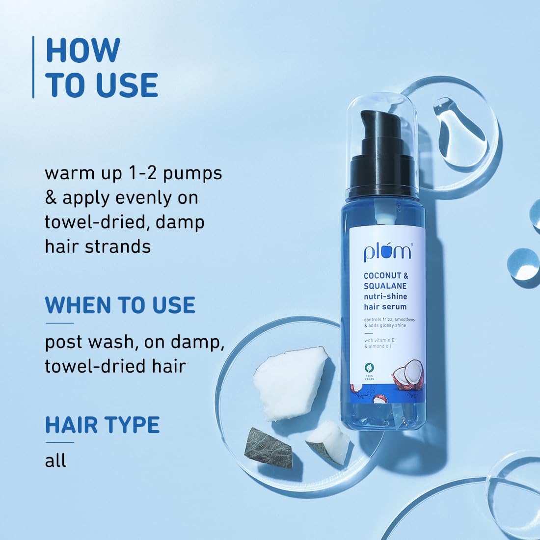 Plum Coconut & Squalane Nutri-Shine Hair Serum – view 4