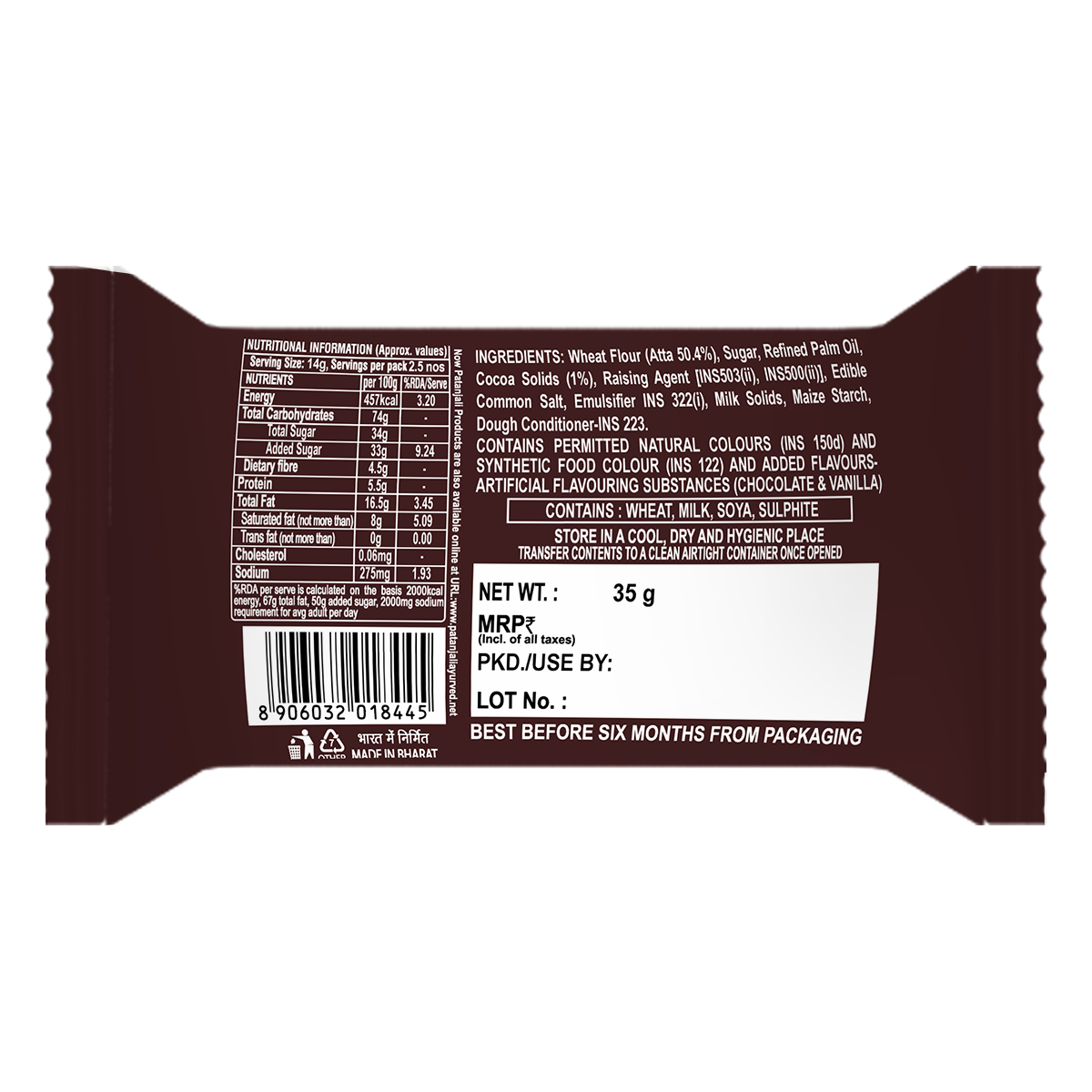 Patanjali Creamfeast Chocolate Biscuit 35 g – view 2