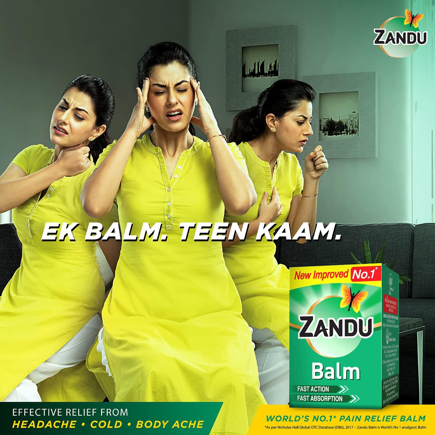 Zandu Balm, 25ml, Ayurvedic balm for effective relief from Headache, Body Pain, Sprain and Cold – view 4