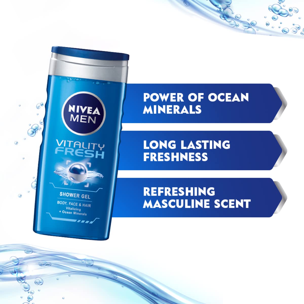 NIVEA MEN Vitality Fresh 250ml Body Wash – view 4