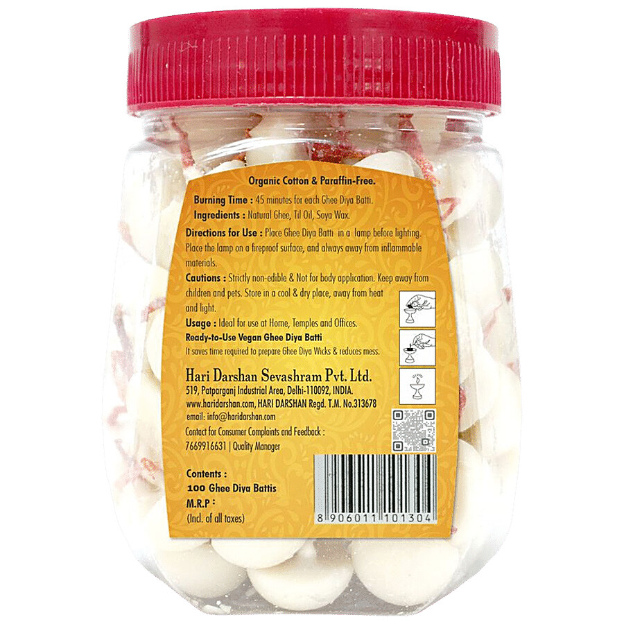 Hari Darshan Special Ghee Diya Battis - Ready To Use, Burns Up To 25 Minutes 100 pcs – view 2