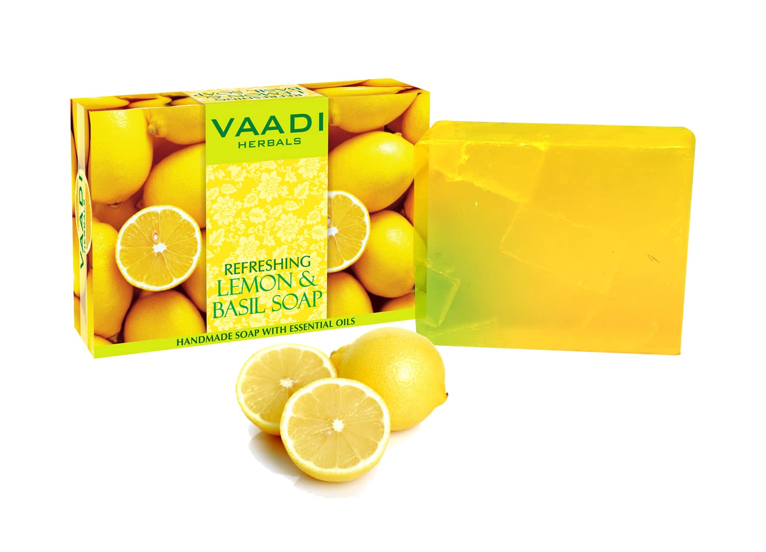 Vaadi Herbals Refreshing Lemon and Basil Soap, 75g – view 2