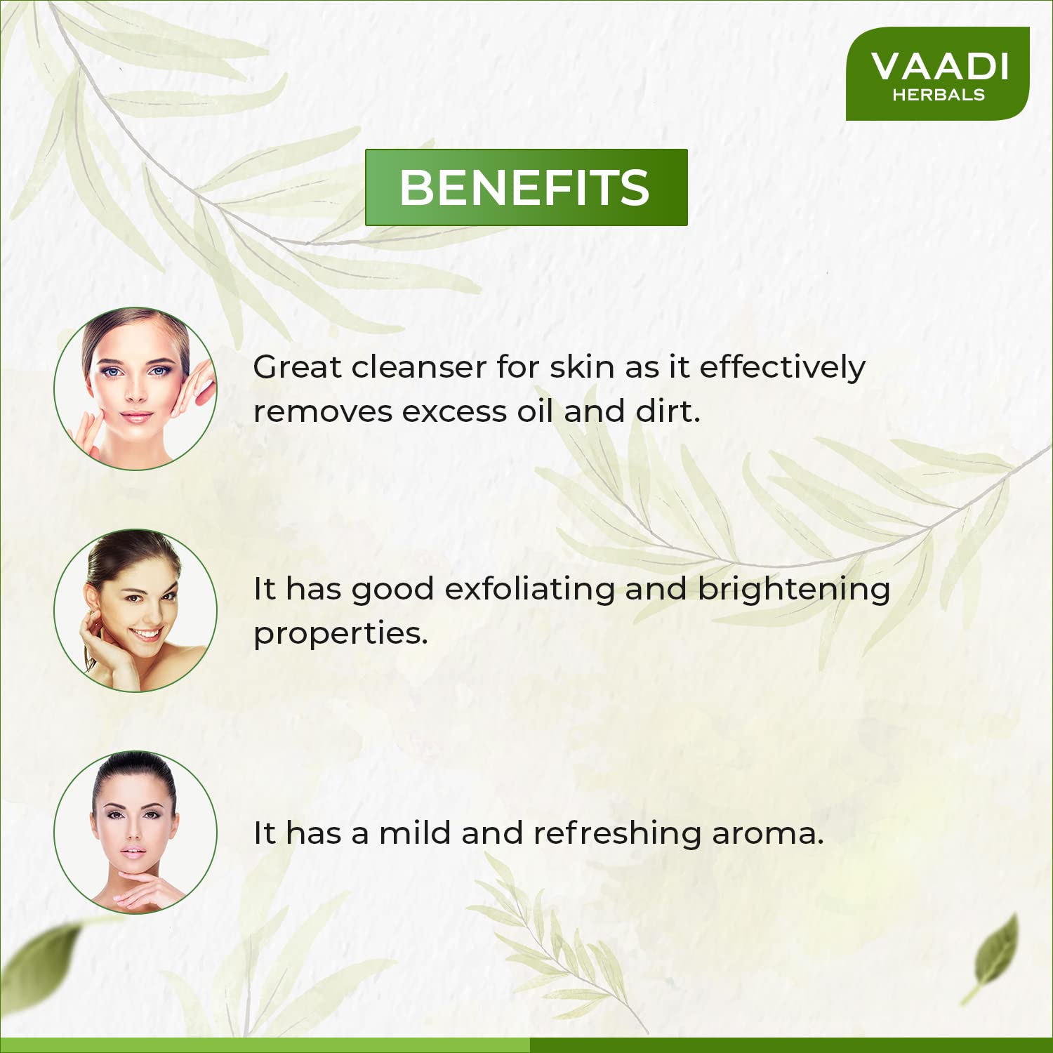 Vaadi Herbals Refreshing Lemon and Basil Soap, 75g – view 3