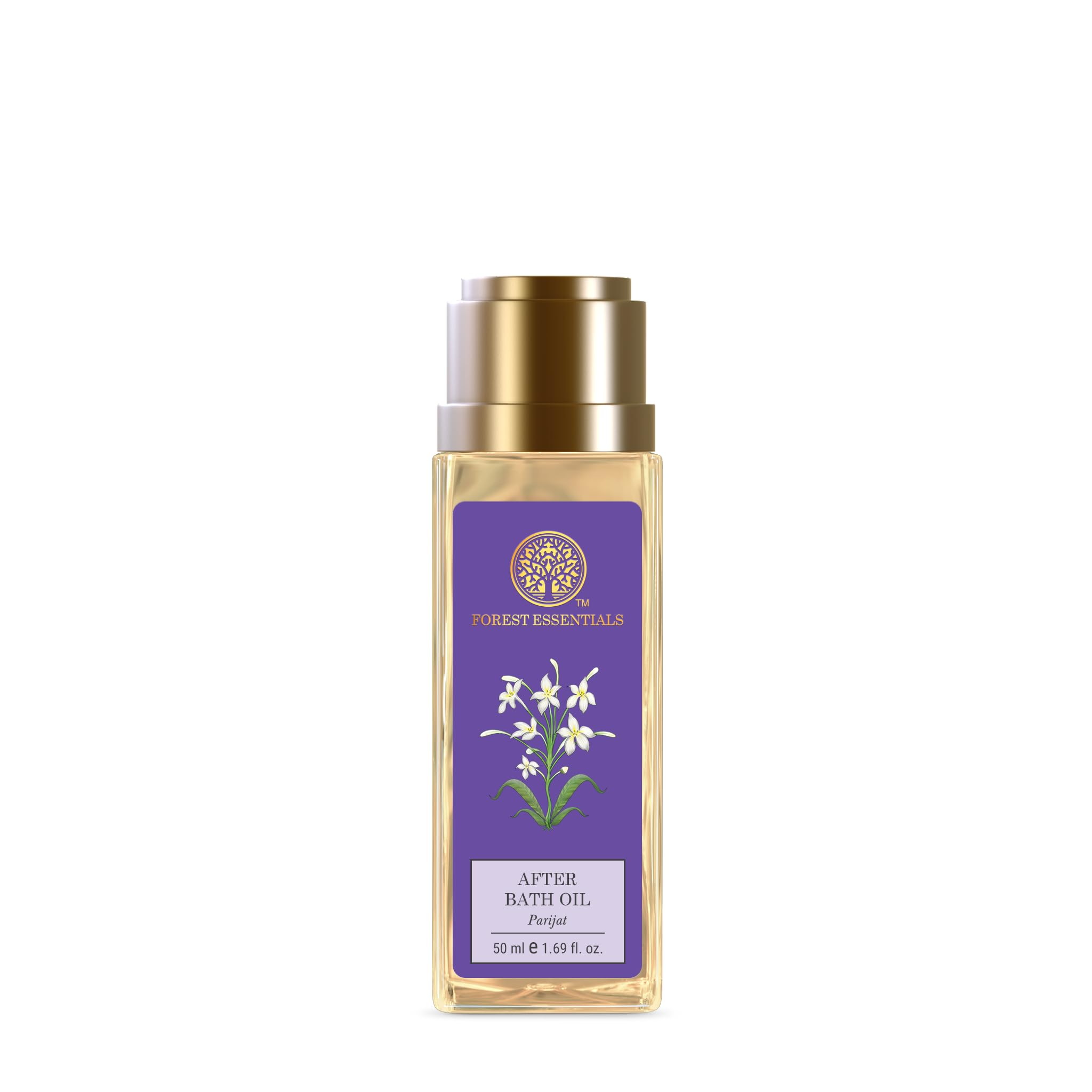 Parijat after bath oil bottle for daily wet skin use