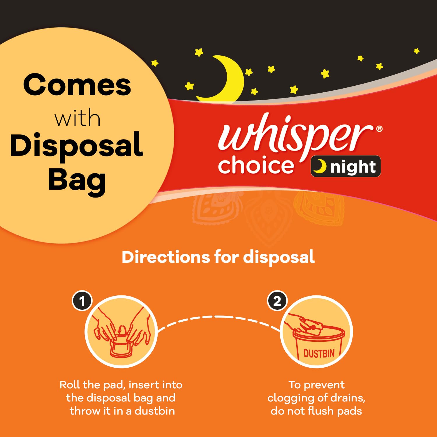 Whisper Ultra Overnight Sanitary Pad For Women With Wings - Xxl Plus, 16 Pads – view 7