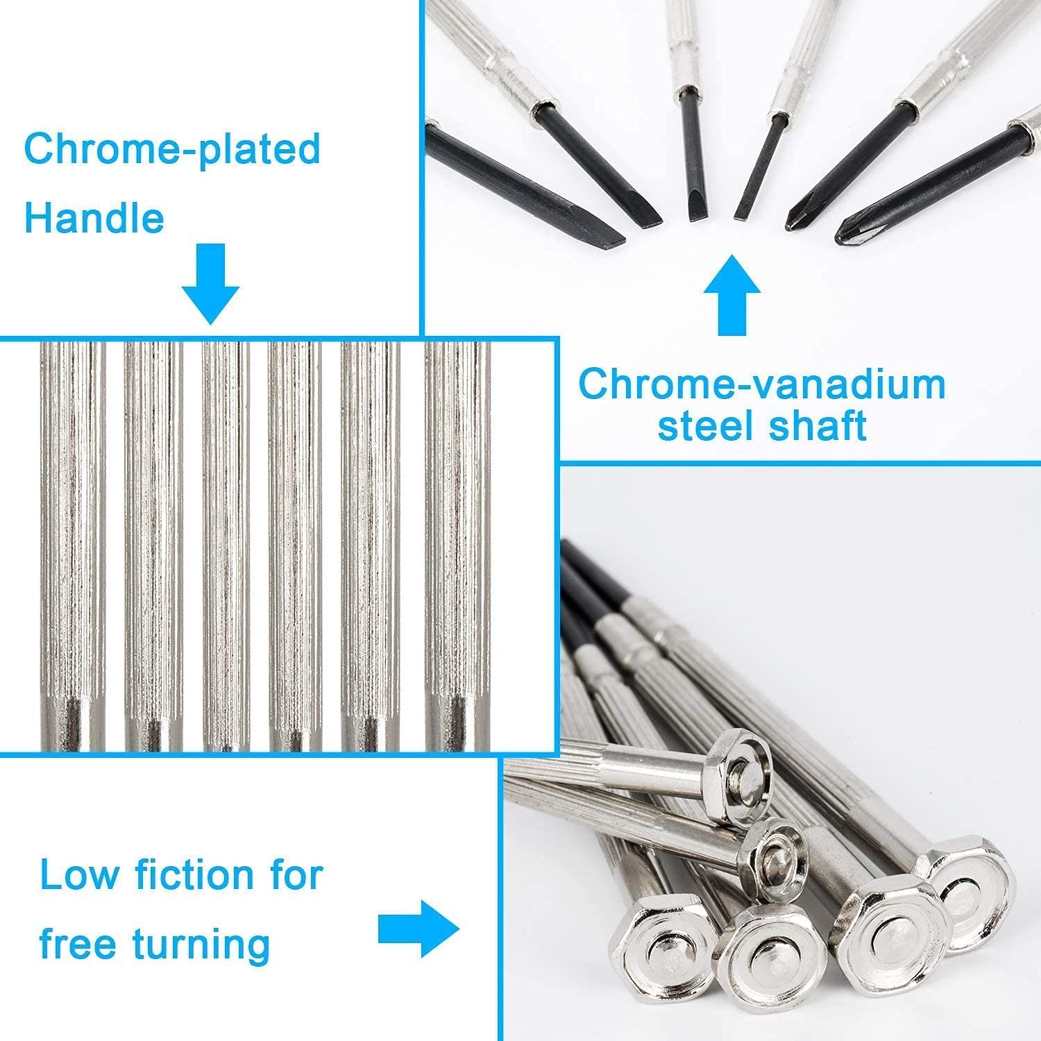 Spartan Precision Mini Screwdriver Set Repair Tool Kit with 6 Different Size Flathead Drivers For Mobiles, Eyeglass, Laptops, Electronics (Pack of 1, Multicolor) – view 4