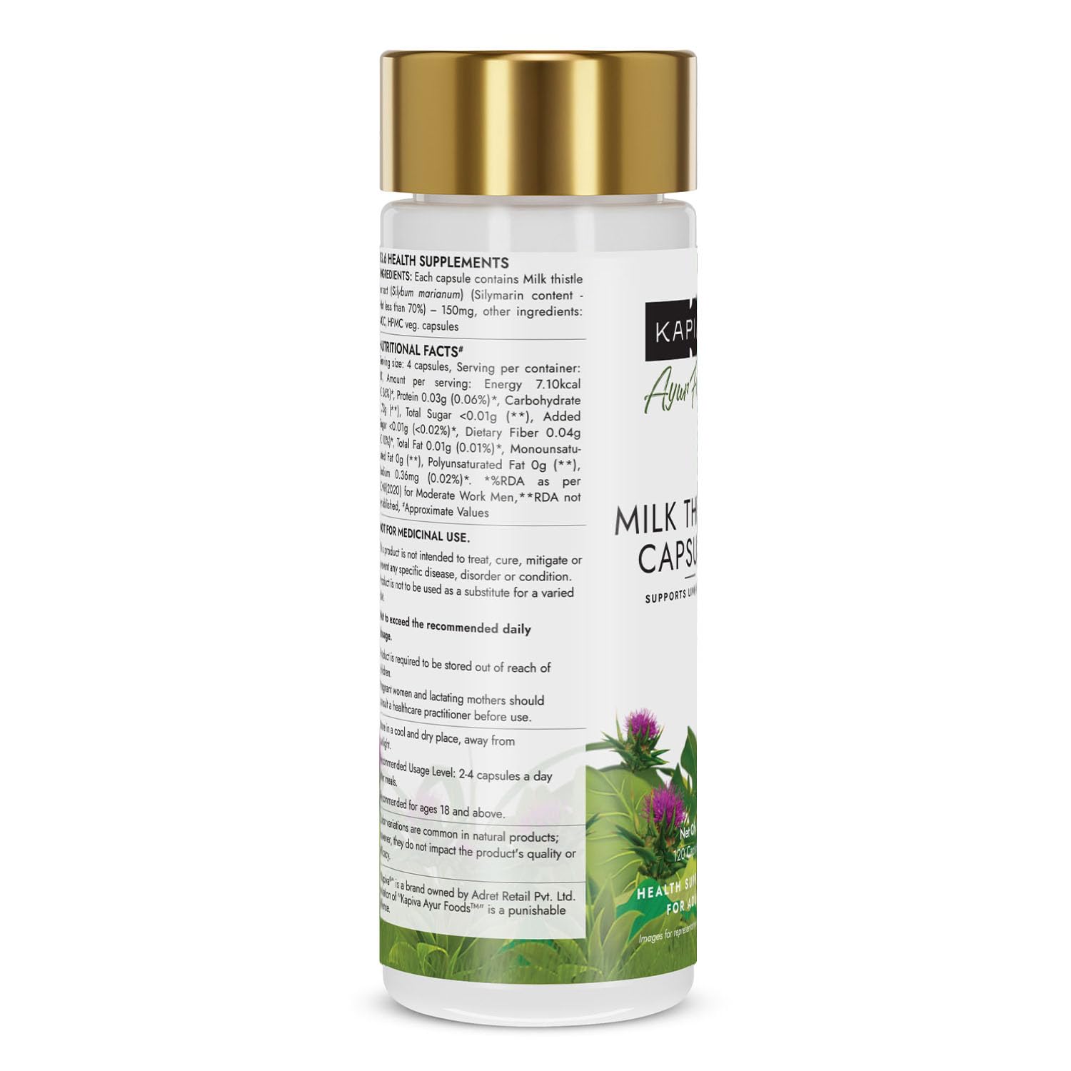 Kapiva Milk Thistle Capsules (120N) – view 9