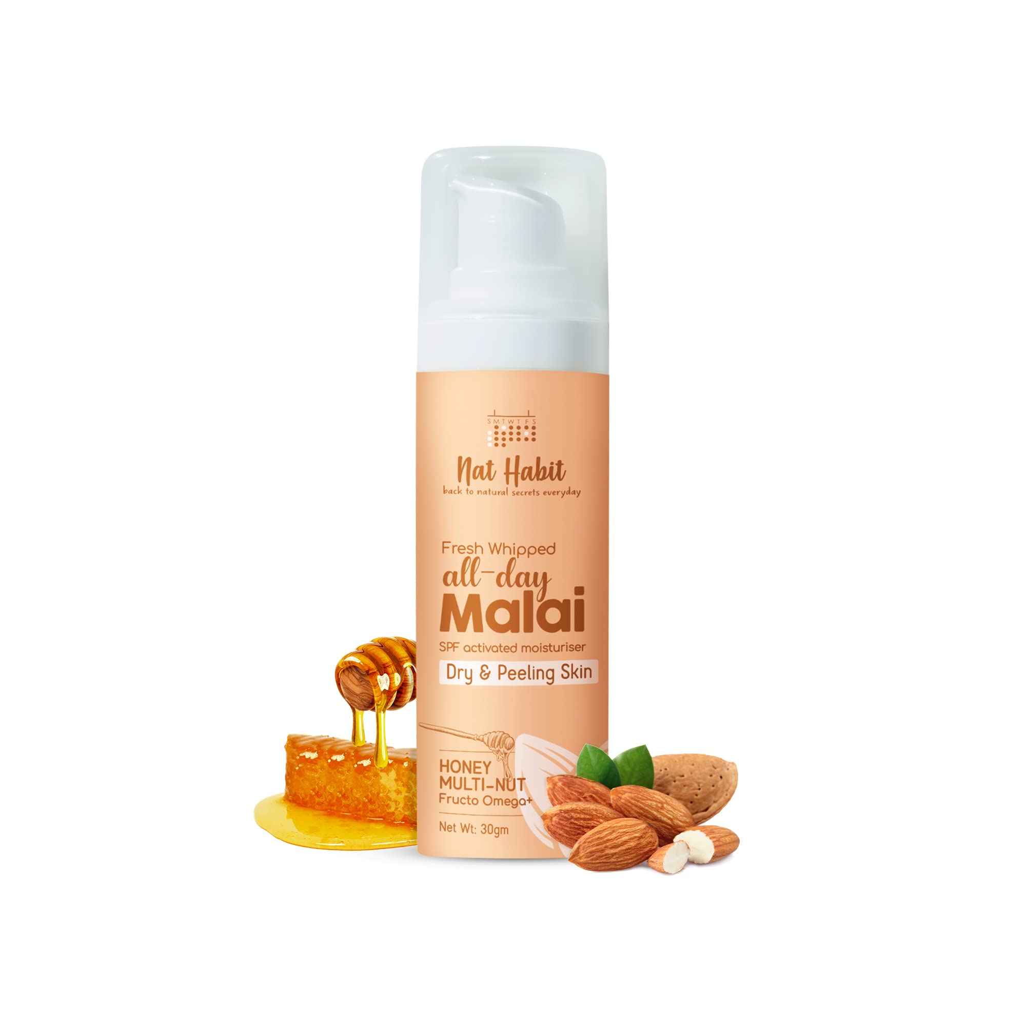 Nat Habit face cream jar for deep moisturization, 30g