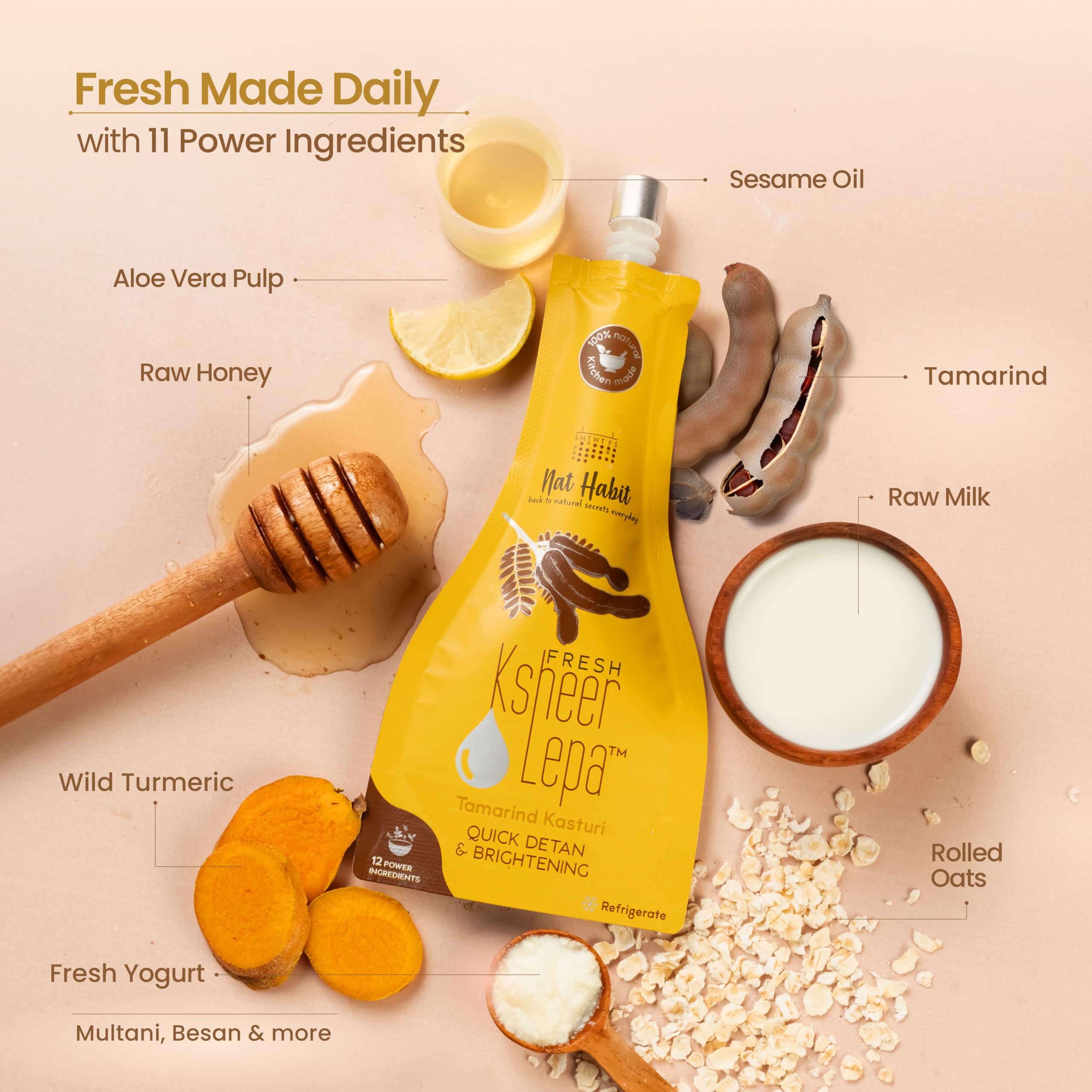 Nat Habit Tamarind & Kasturi Haldi Face Pack – view 3