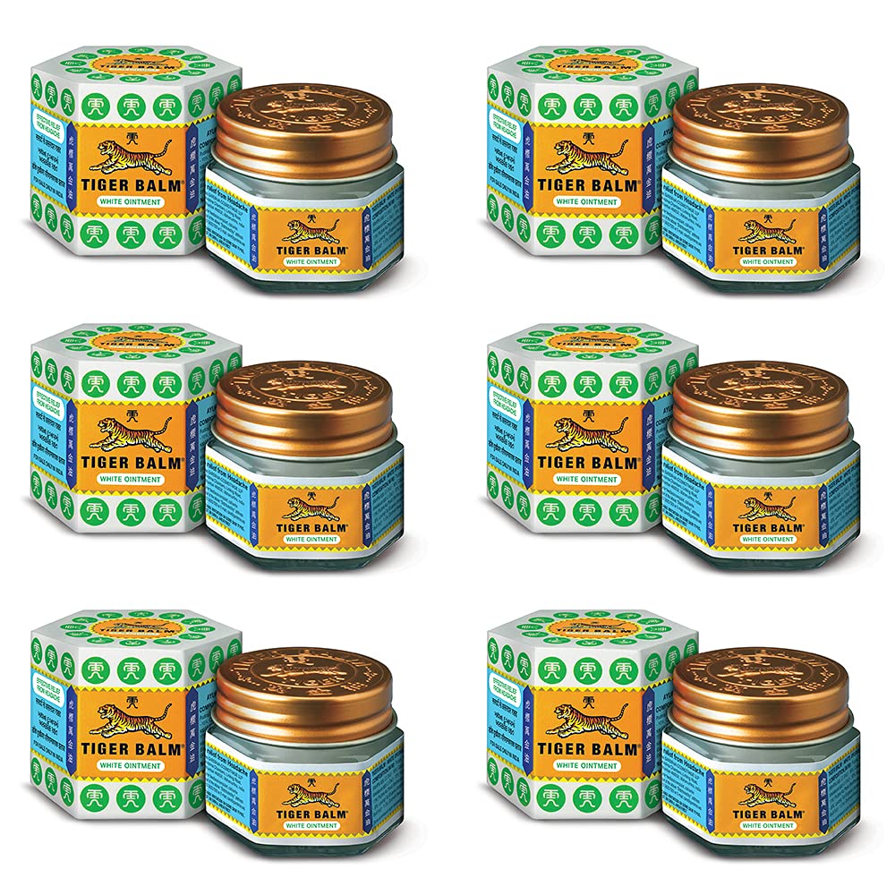 Tiger Balm White Ointment pack of six small bottles
