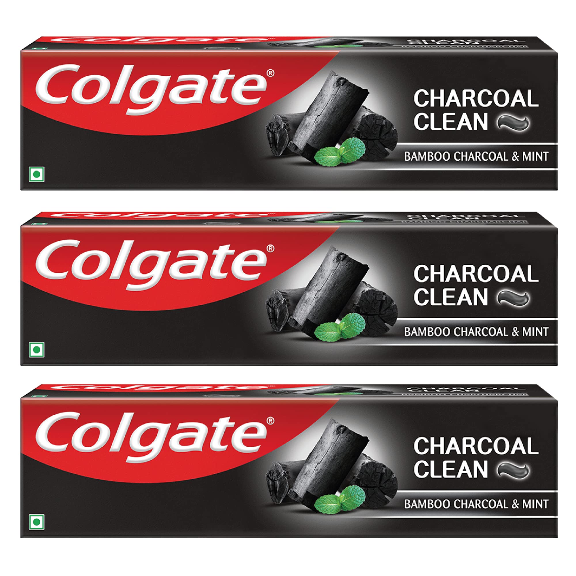 Colgate black gel charcoal toothpaste three tube pack