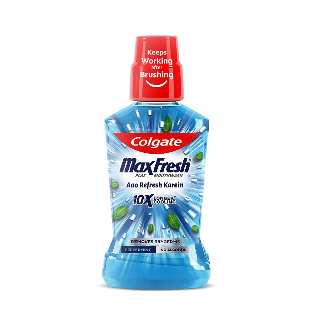 Colgate Plax Peppermint Fresh Mouthwash,Liquid — Pack Of 250 Ml