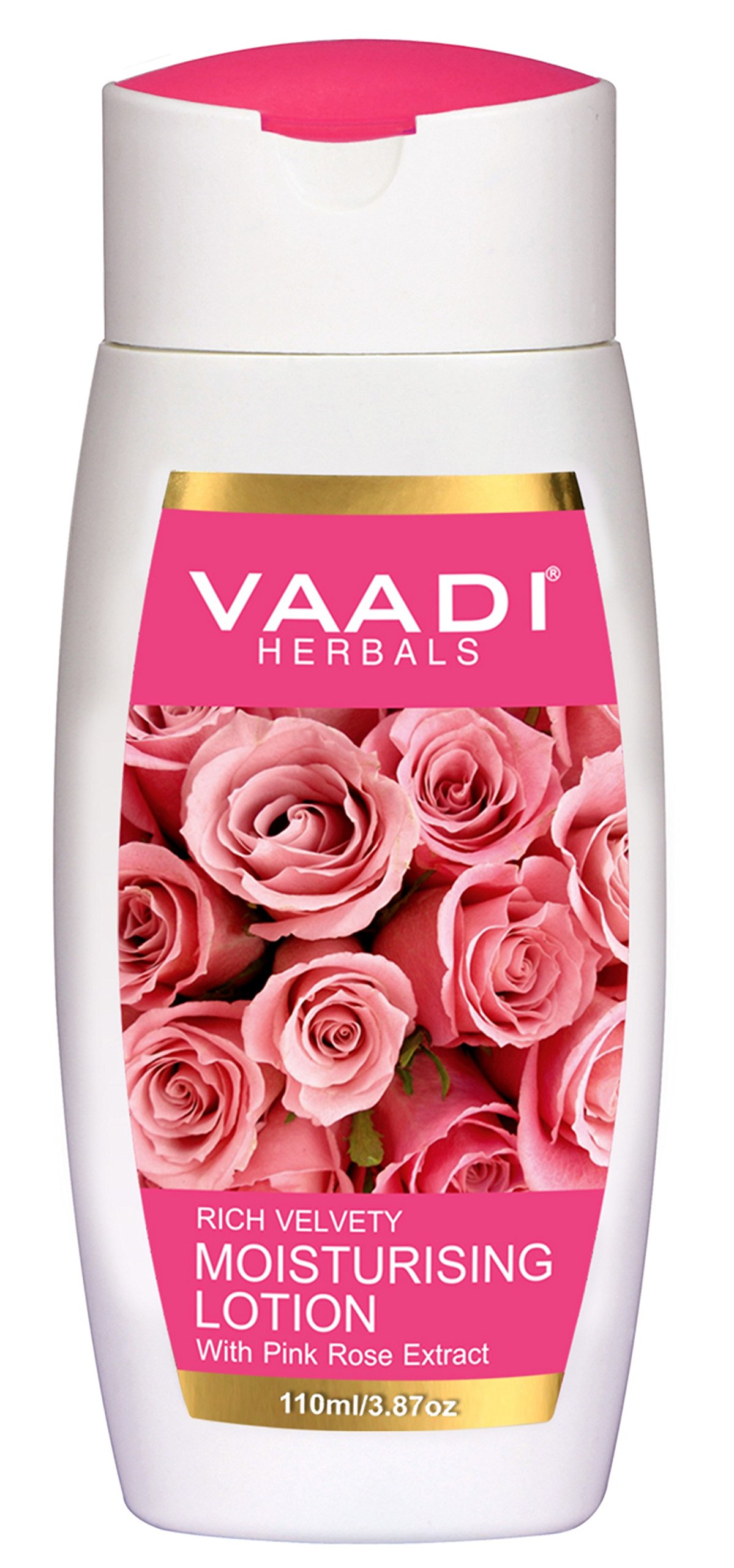 Vaadi Herbals rose extract moisturizing lotion in 110 ml bottle