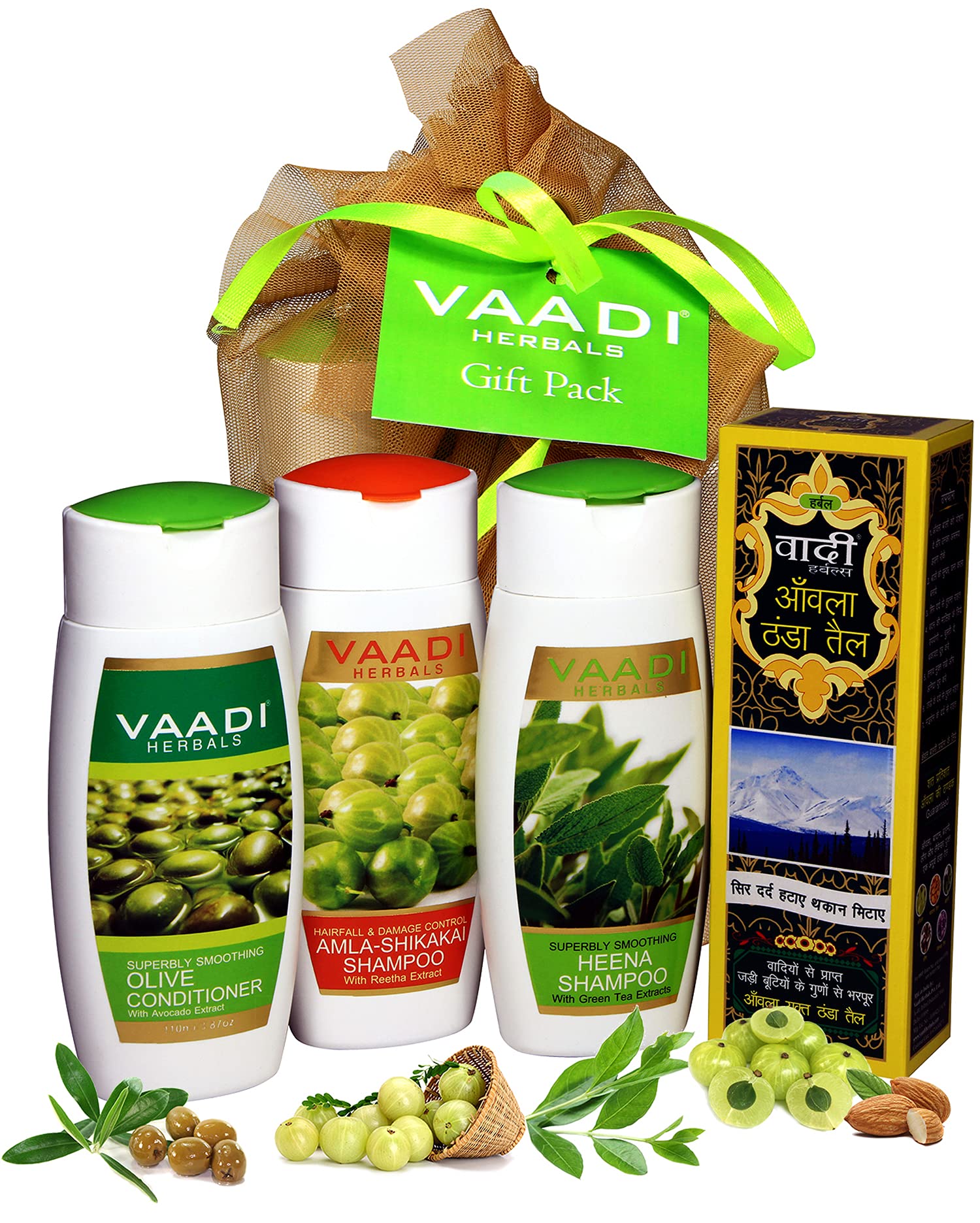 Vaadi Herbals hair care gift set with amla oil and conditioner