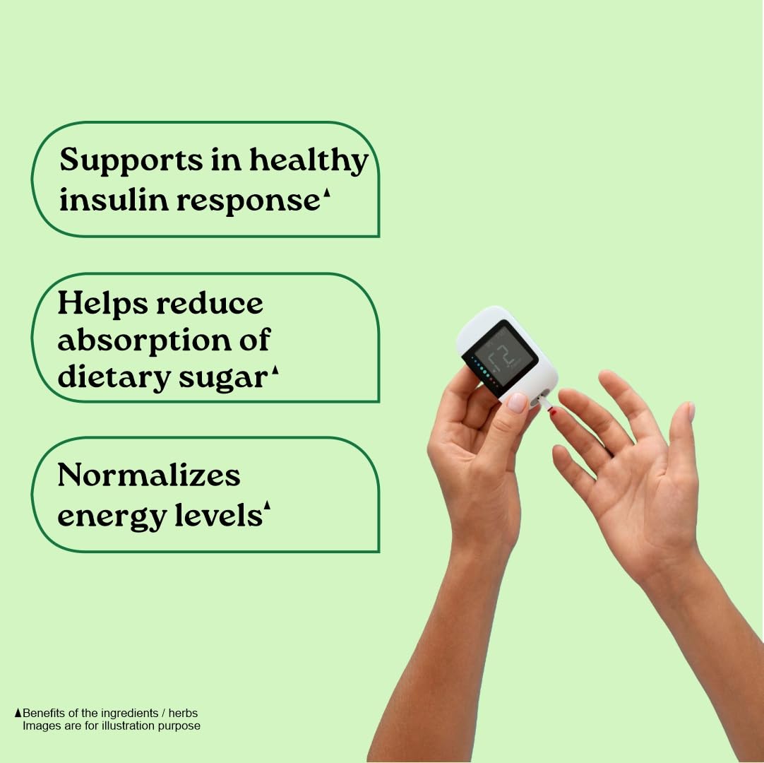 A TATA Product - Organic India Sugar Balance - 60 Veg Capsules, Naturally Supports Healthy Insulin Response & Glycemic Control, Normalize Energy Levels & Metabolism, GMP & NPOP Certified Organic – view 4