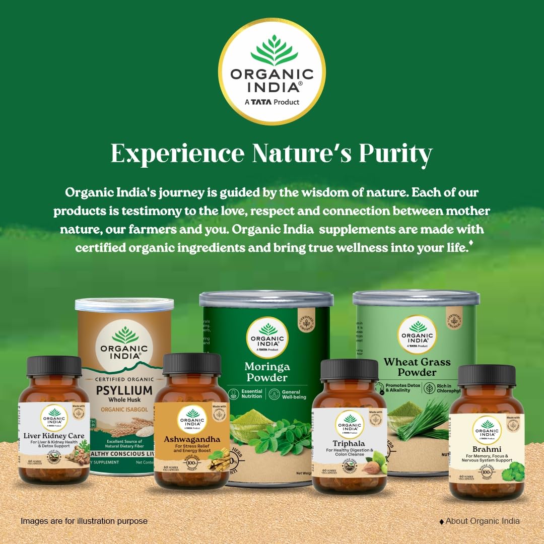A TATA Product - Organic India Sugar Balance - 60 Veg Capsules, Naturally Supports Healthy Insulin Response & Glycemic Control, Normalize Energy Levels & Metabolism, GMP & NPOP Certified Organic – view 9